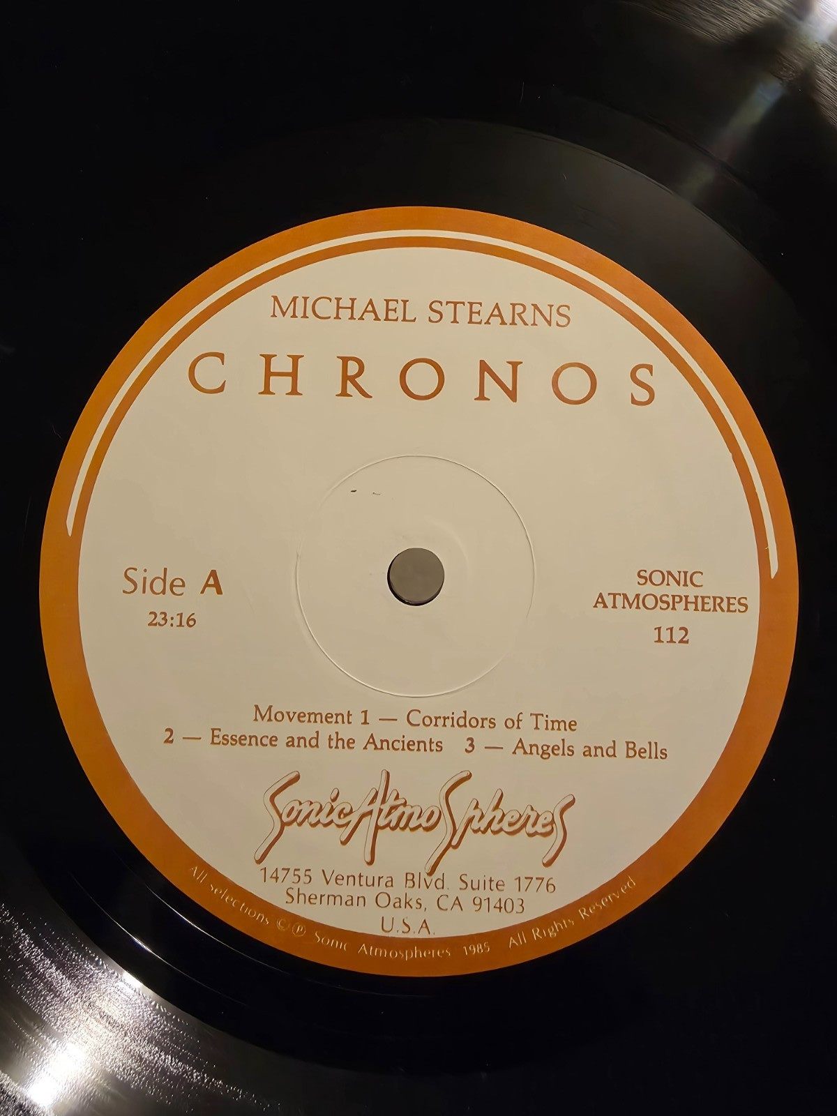 Michael Stearns – Chronos (Original Soundtrack Recording) EX 1985 ELECTRONIC