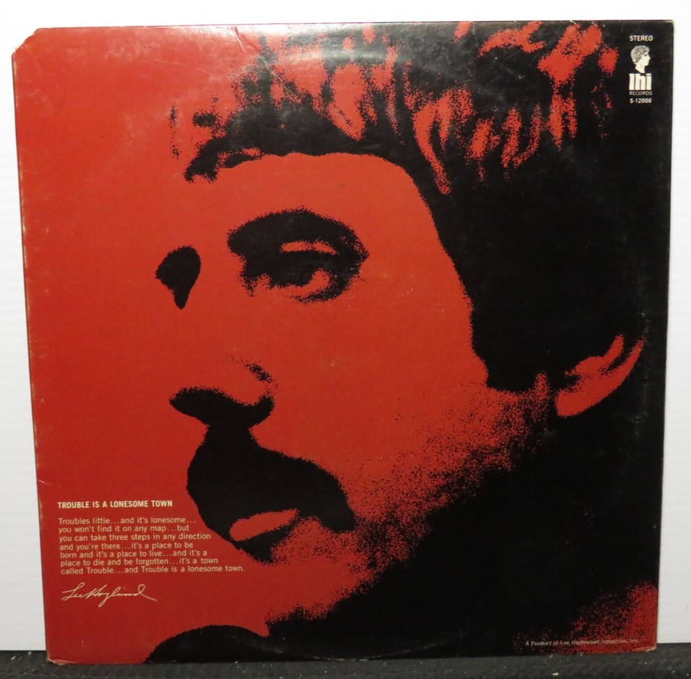 LEE HAZLEWOOD TROUBLE IS A LONESOME TOWN (VG+) S-12006 LP VINYL RECORD