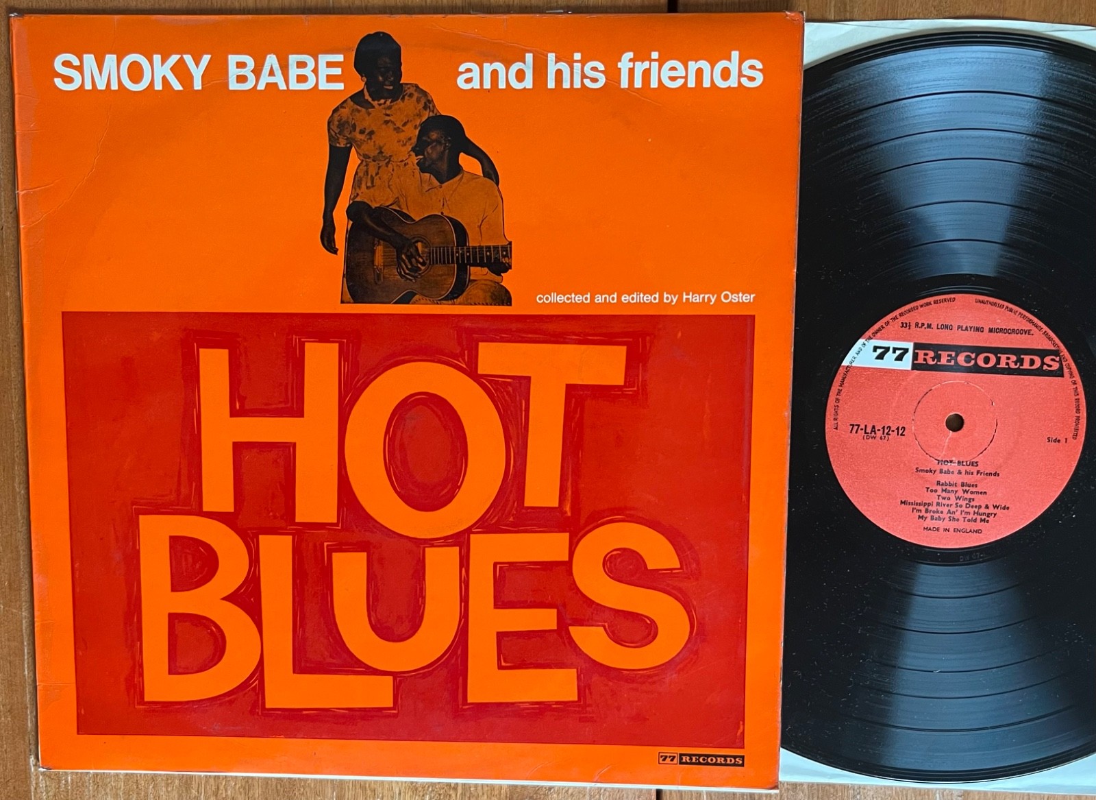 Smoky Babe – Smoky Babe And His Friends – Hot Blues, 1ST PRESS LP, Mono, UK, EX