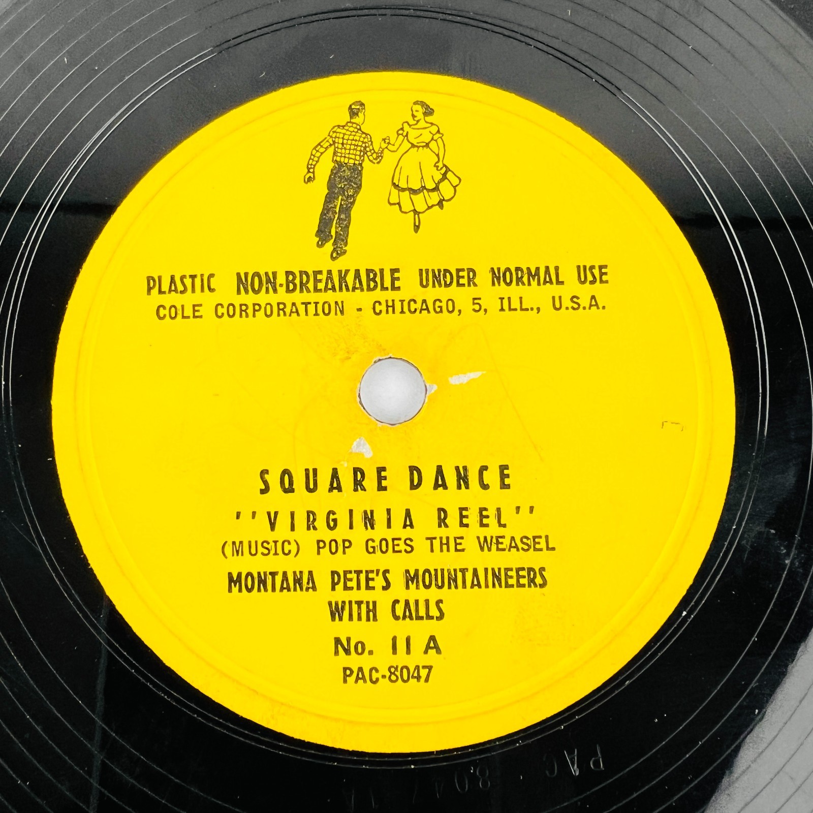 Montana Pete – Square Dancing With Calls 78RPM Single Record 3x 10″ Vinyl 78 RPM
