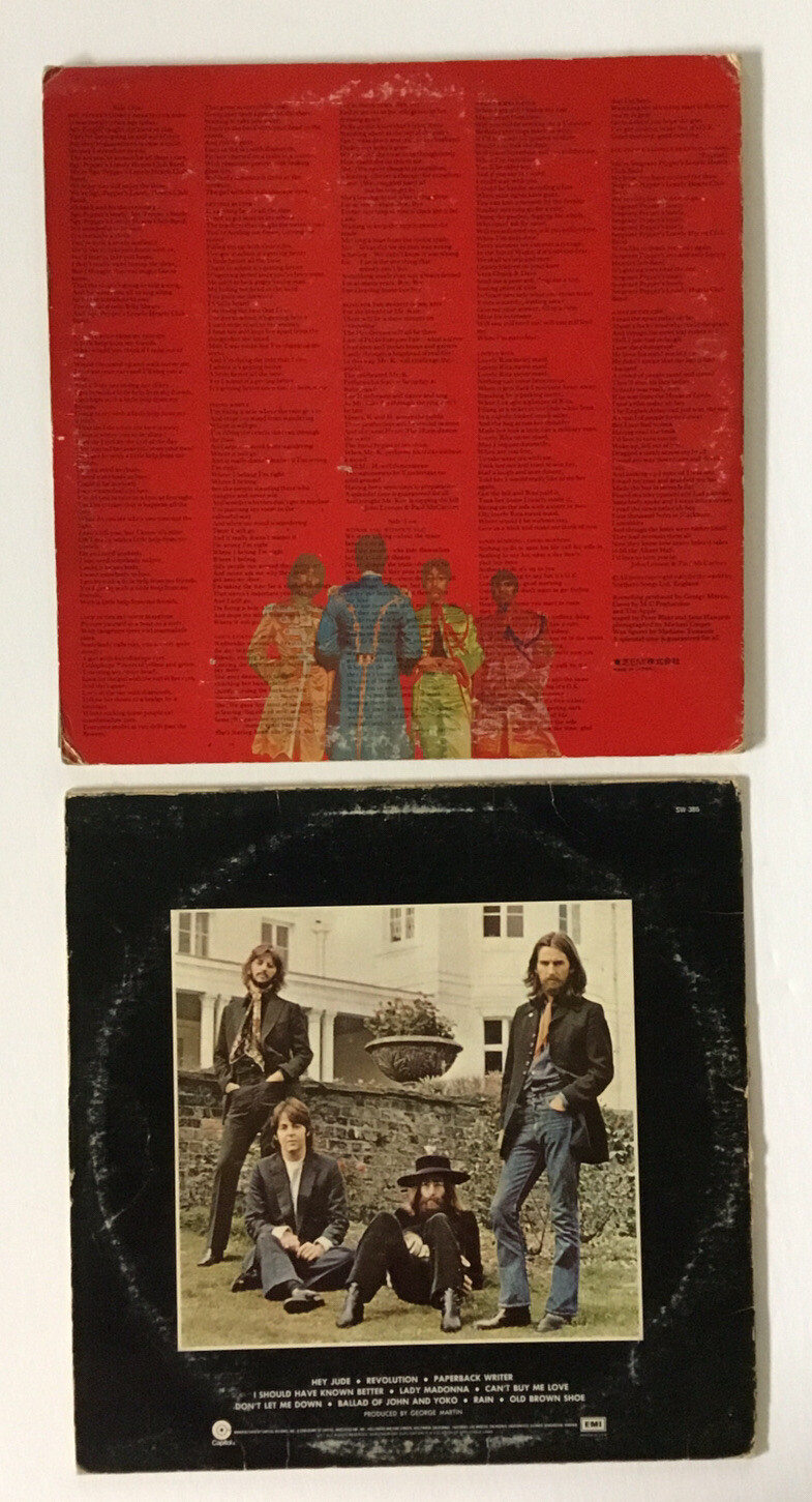 Beatles “Sgt. Pepper Lonely Hearts Club” & “Hey Jude” 33 RPM Vinyl Records