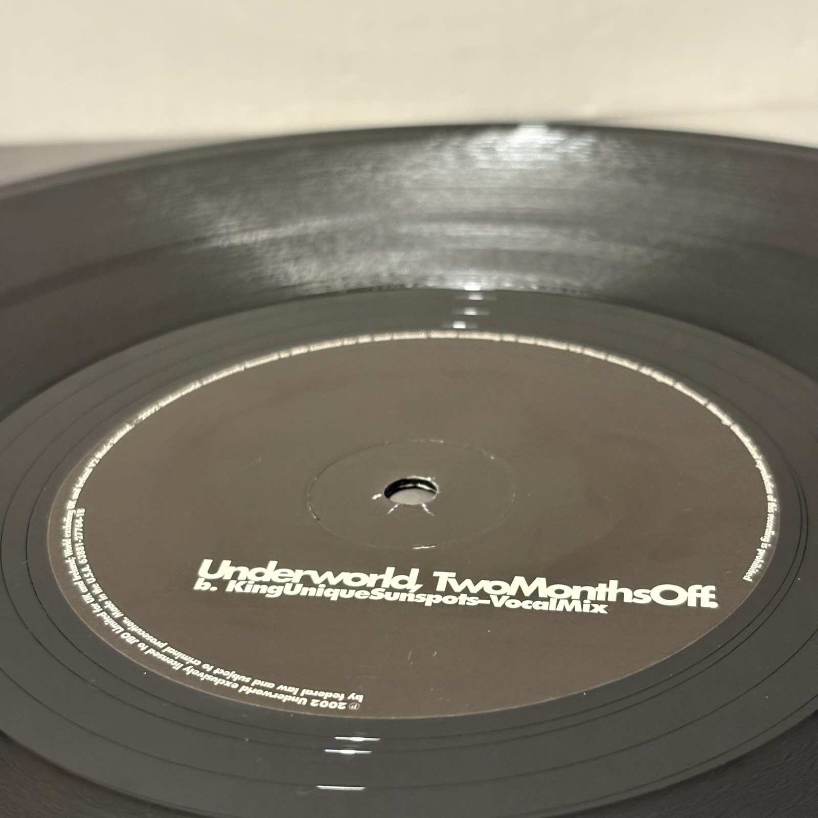 2002 Underworld Two Months Off 12″ Vinyl Record US Techno