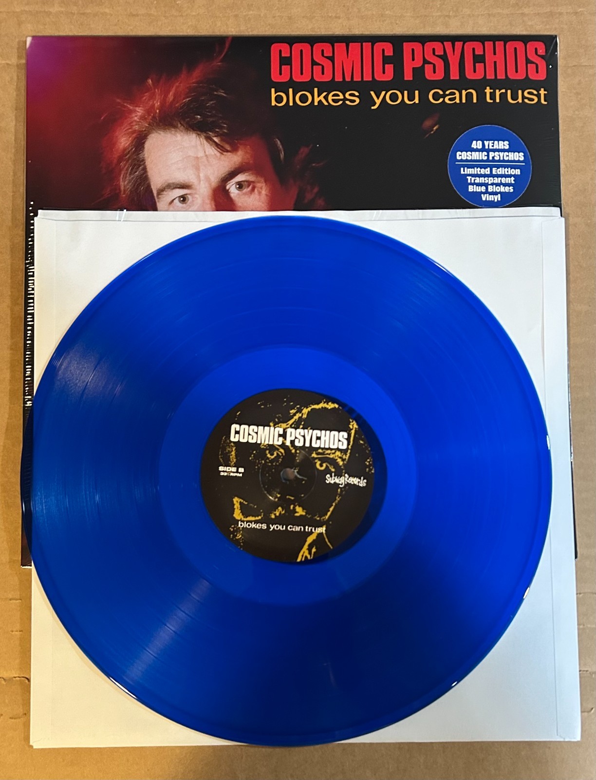 LP: COSMIC PSYCHOS – Blokes You Can Trust NEW SEALED BLUE VINYL REISSUE
