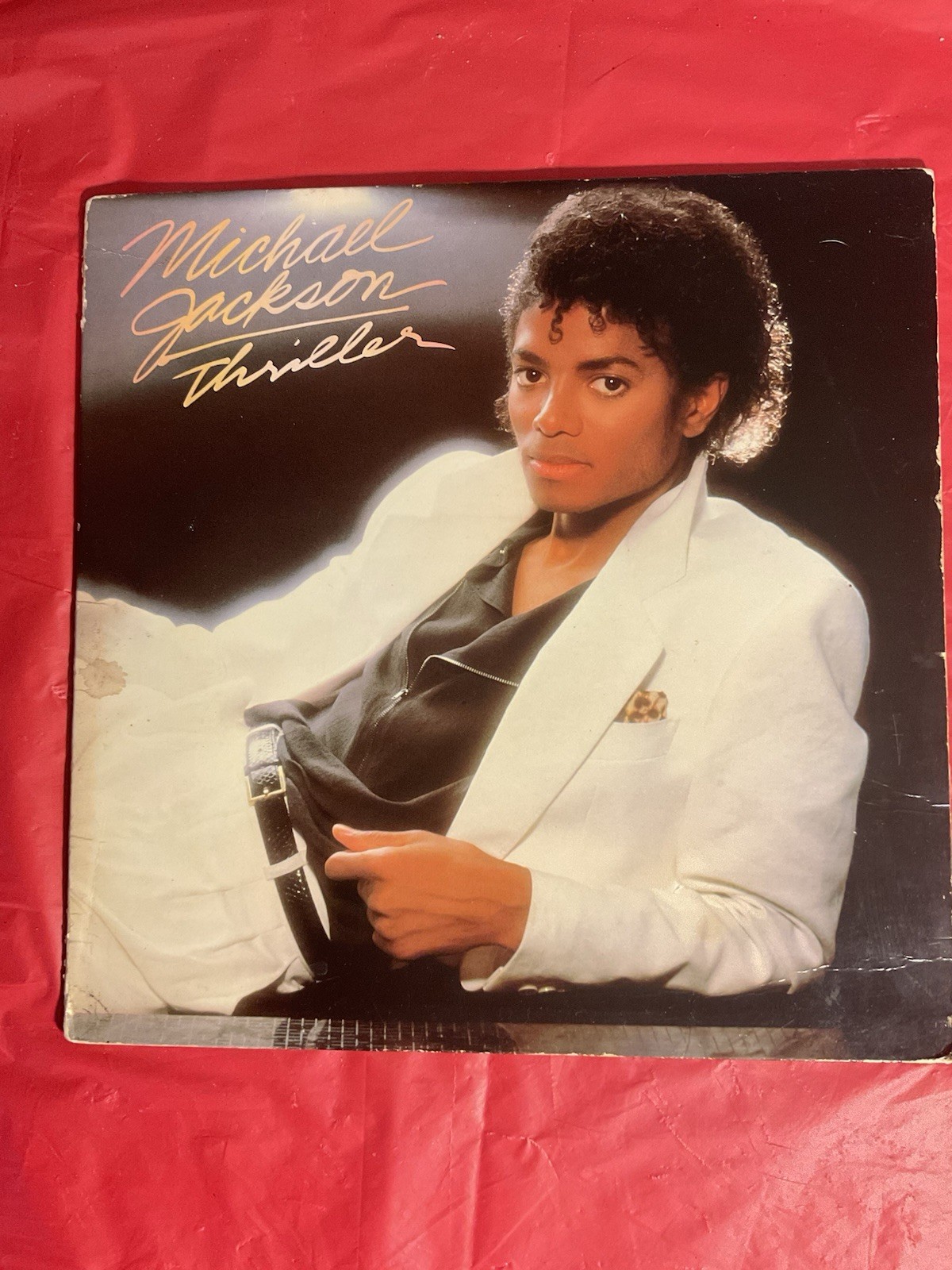 Michael Thriller LP 1982 Early Error Cover PAL 38112-2J PBL 38112-2F Vinyl