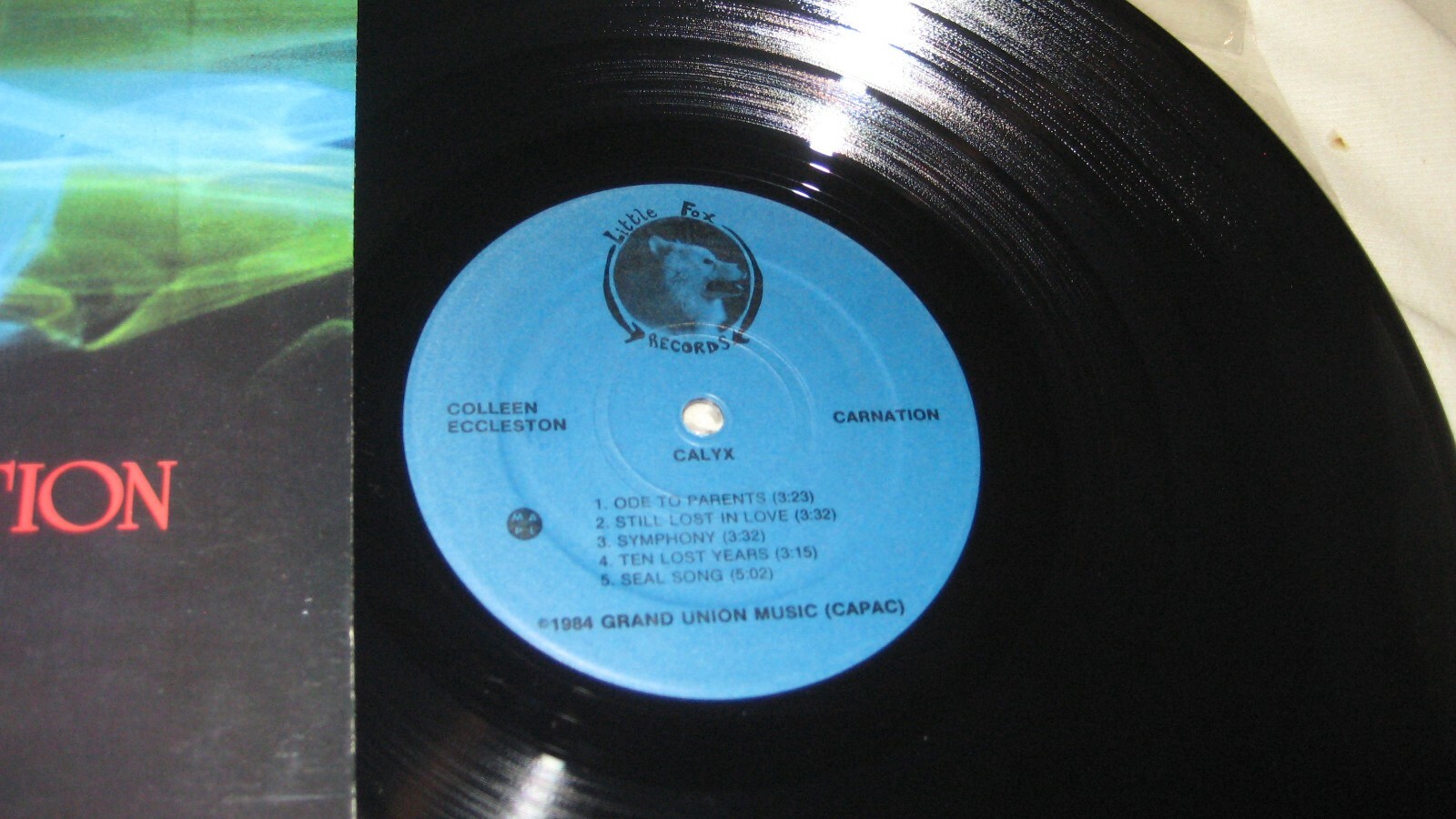 COLLEEN ECCLESTON Carnation (1984) LP Obscure Folk Rock Little Fox Canada