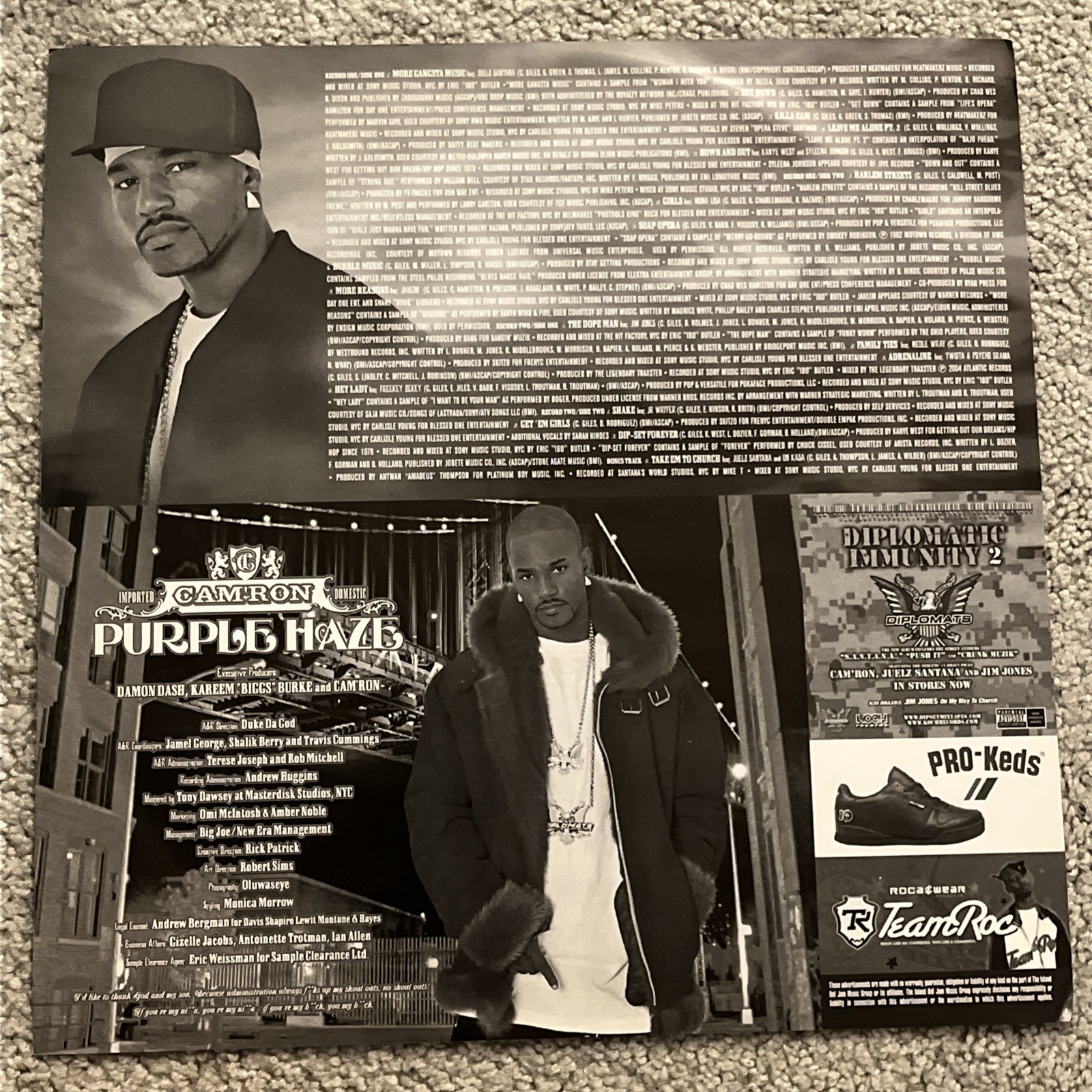 Cam’ron – Purple Haze – EX 2 x Vinyl LP – 2004 Purple First Press Promo
