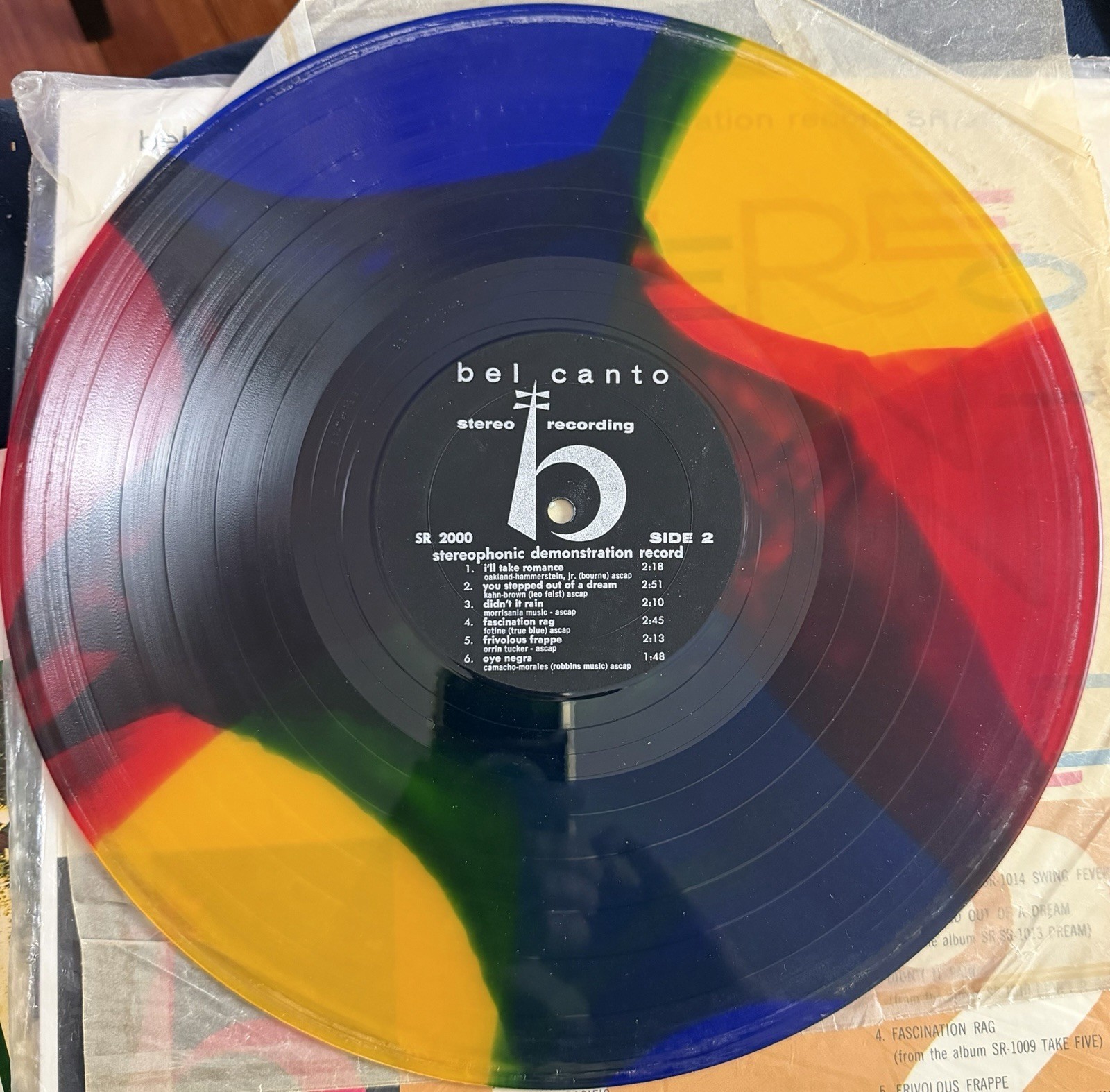 “Stereo Demonstration Record” LP Bel Canto SR-2000 Color Vinyl