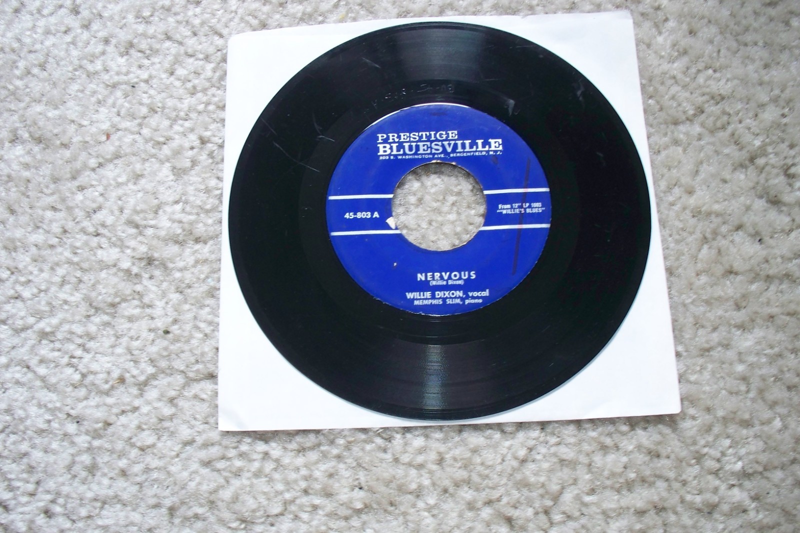 BLUES-WILLIE DIXON-SITTIN’ AND CRYIN’ THE BLUES/NERVOUS-PRESTIGE BLUESVILLE 803