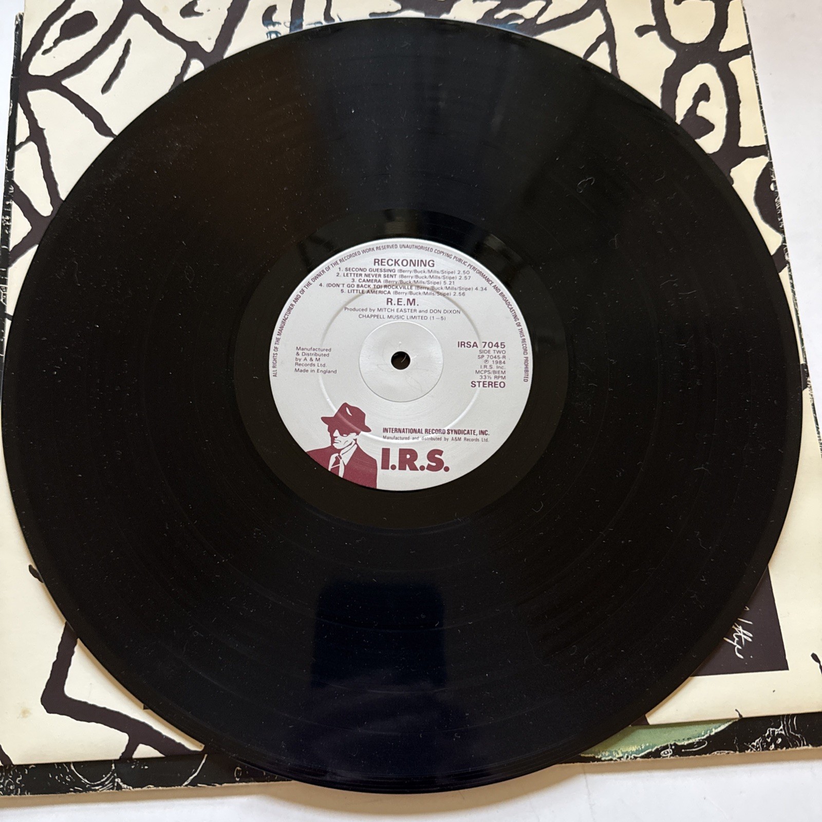 Reckoning by R.E.M. (Record, 1984) EX/EX IRS RECORDS IRSA 7045 Ultrasonic Cleane