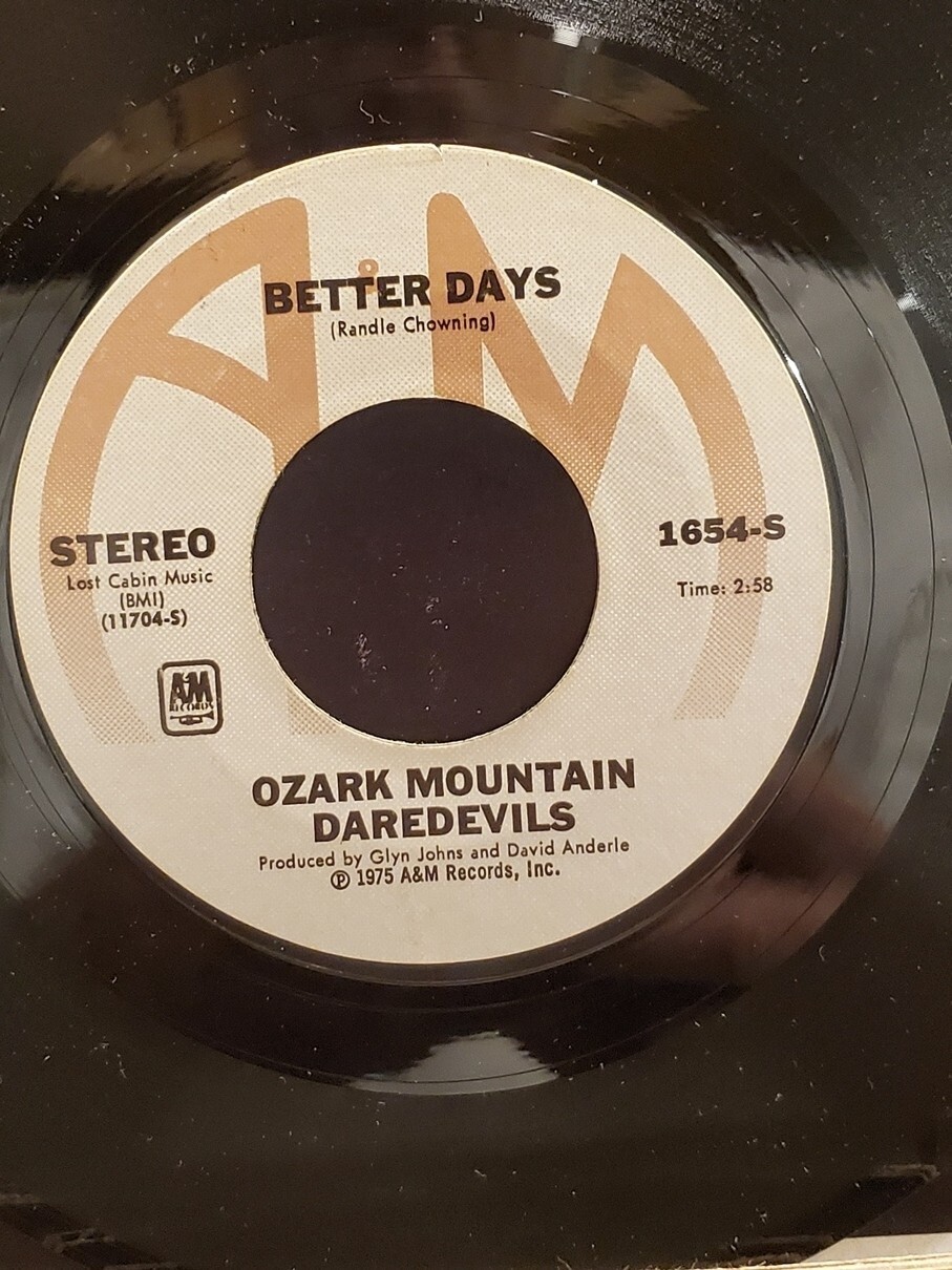 OZARK MOUNTAIN DAREDEVILS 7″ 45 RPM “Jackie Blue” & “Better Days” VG condition