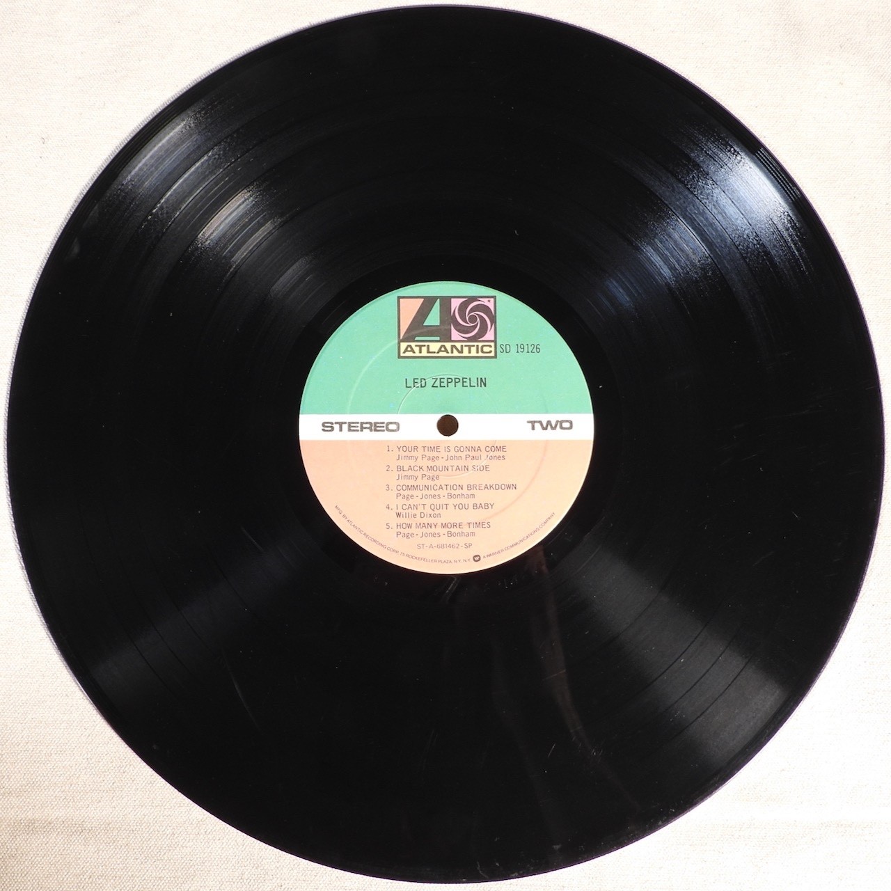 Led Zeppelin ‎– Led Zeppelin LP 1977 US Reissue Specialty Pressing VG