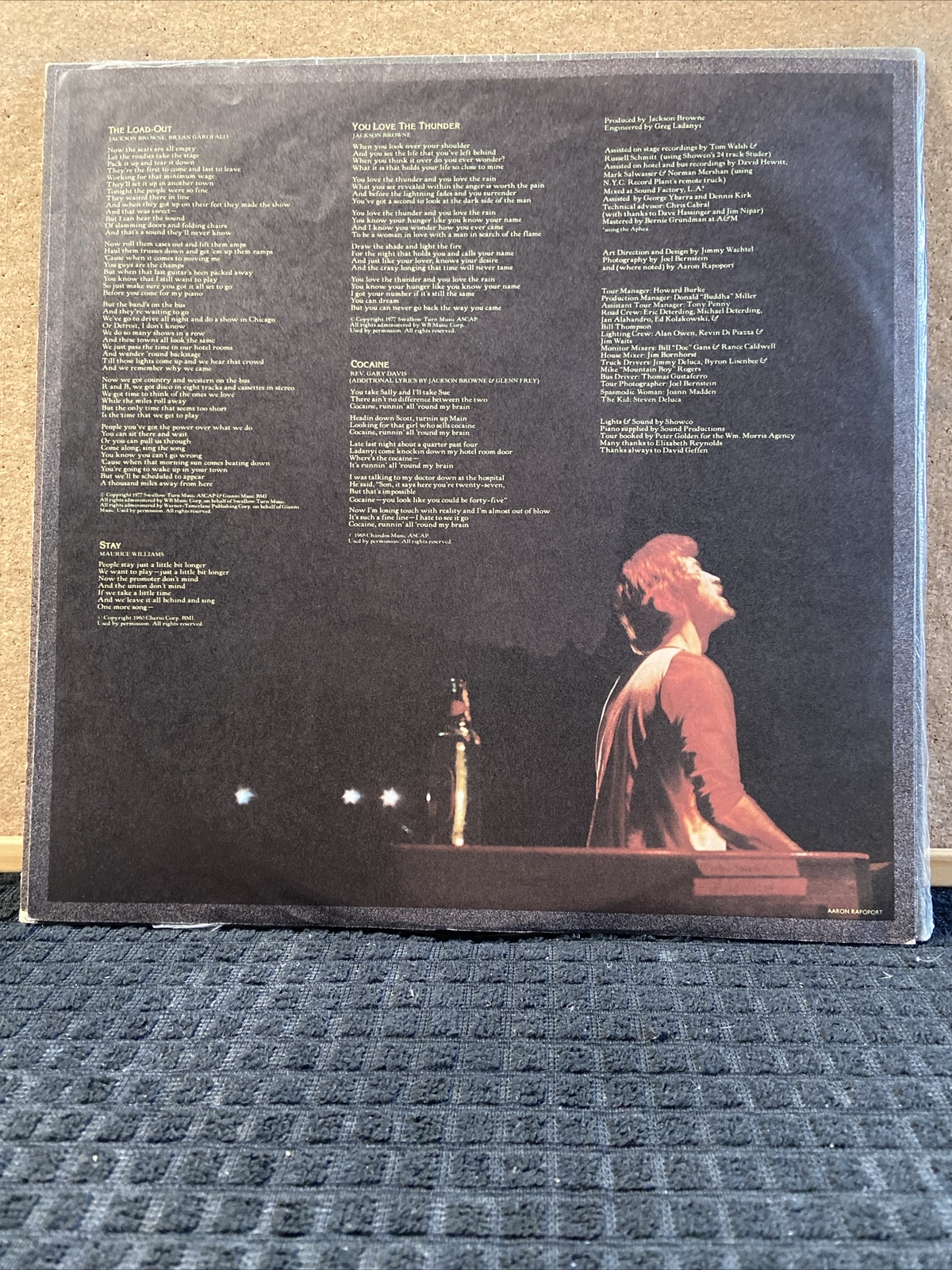 JACKSON BROWNE Running on empty VINYL LP 1977 Asylum 6E-113 /Shrink/ Free Ship