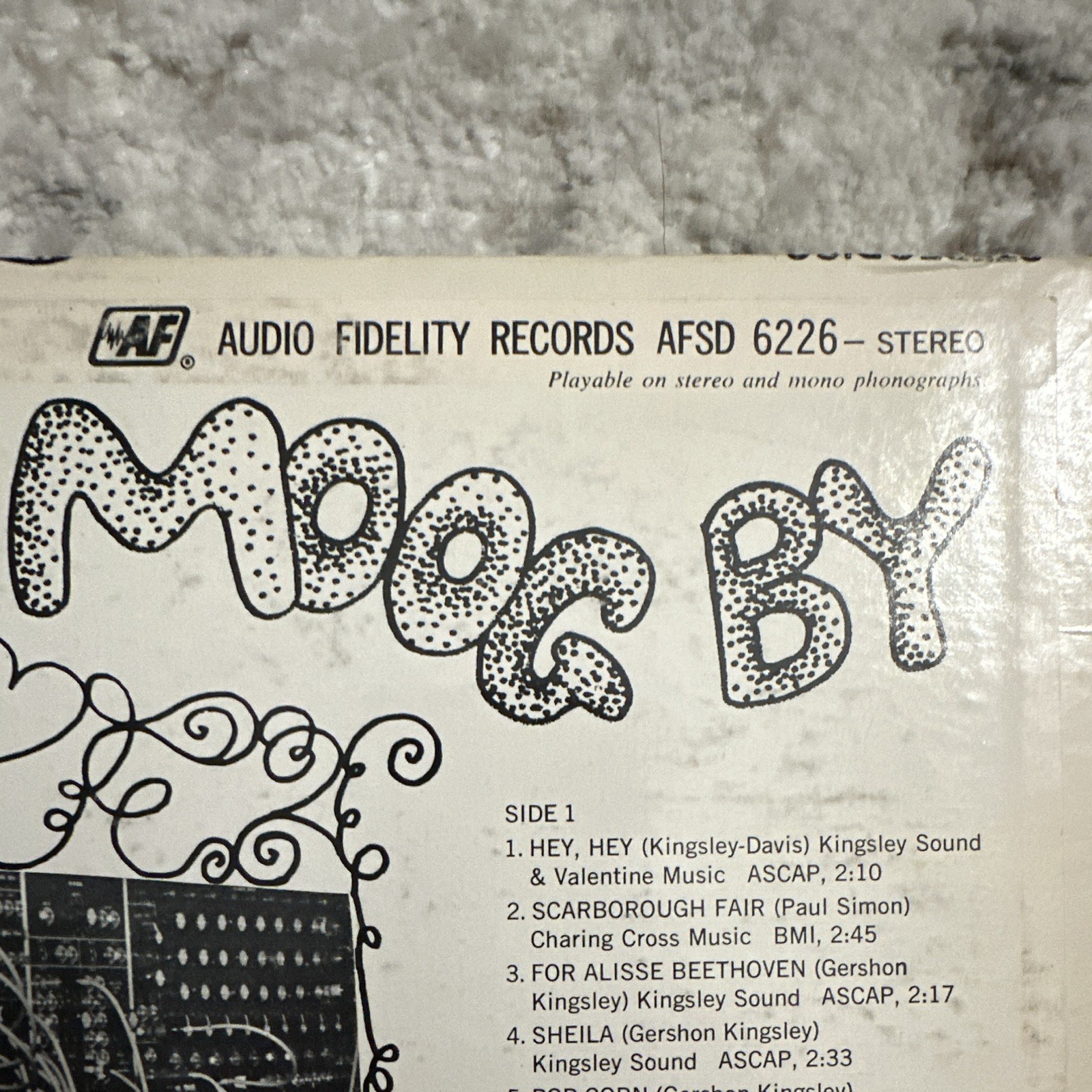 Gershon Kingsley Music to Moog By 12″ Vinyl LP Electronic Stereo AFSD 6226
