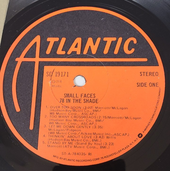 SMALL FACES – 78 In The Shade – 1978 (NM) PROMO LP – (Blues Rock) – #SD 19171