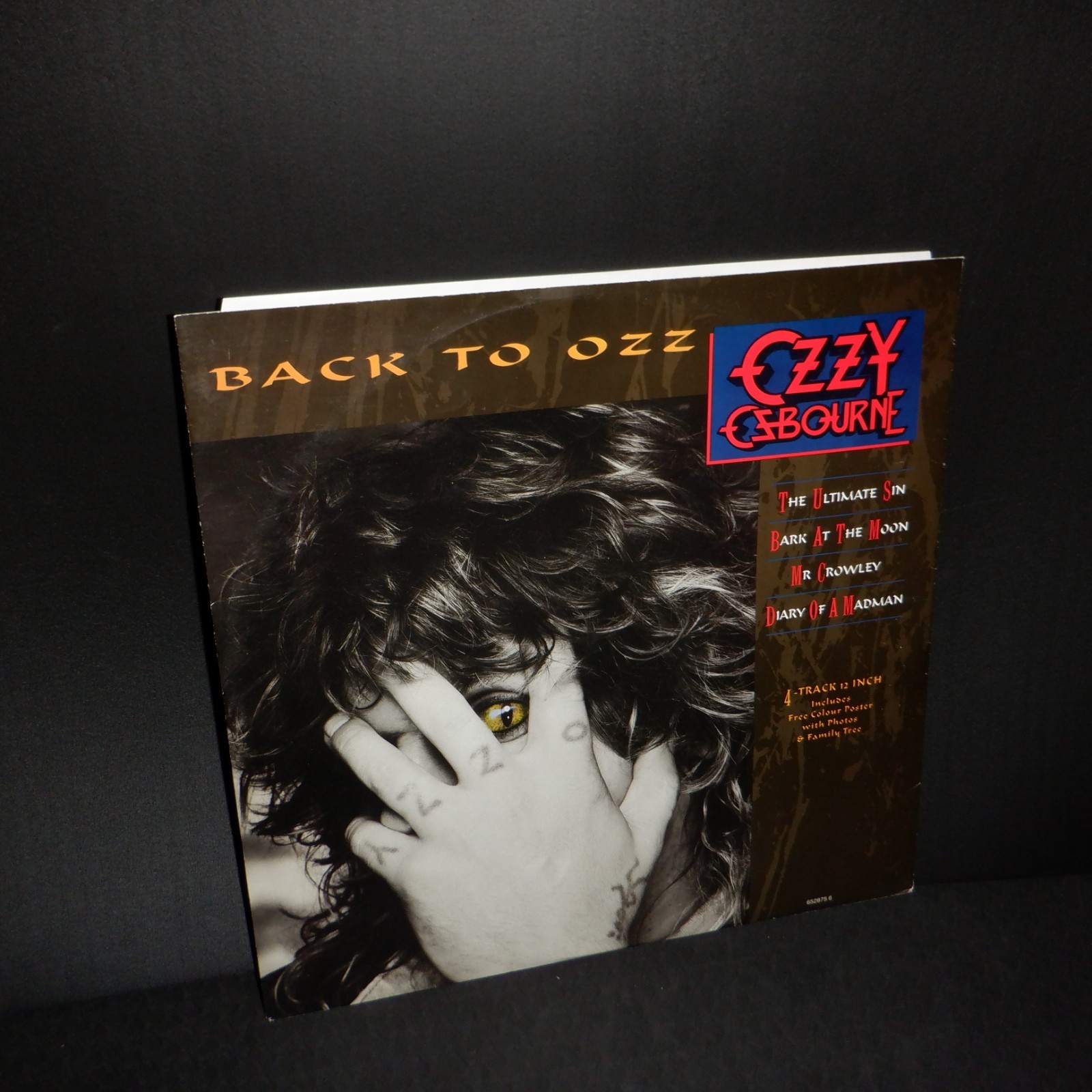 Ozzy Osbourne vinyl LP Back To Ozz 1988 CBS 4-Track 12″ UK VG+/EX *FREE SLIPMAT!