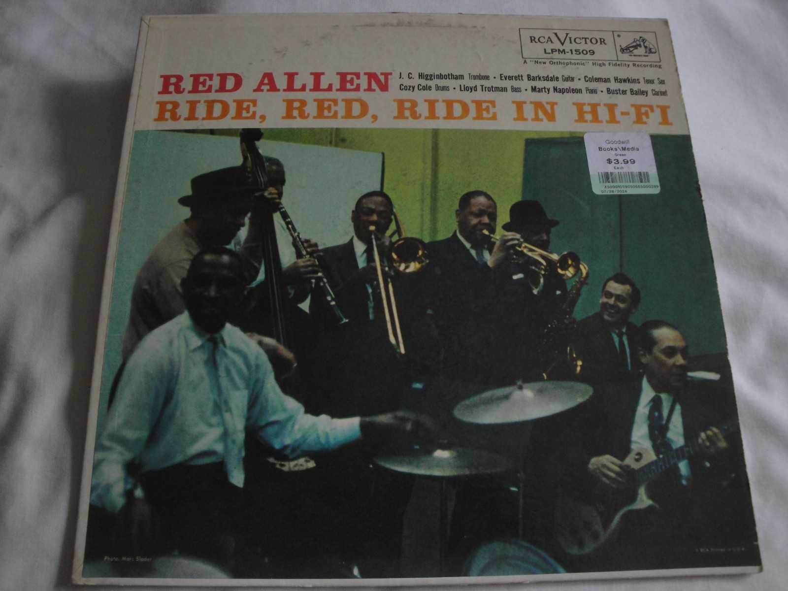 RED ALLEN – RIDE, RED, RIDE IN HI-FI RCA VICTOR LPM-1509 MONO VINYL LP VG+/VG+