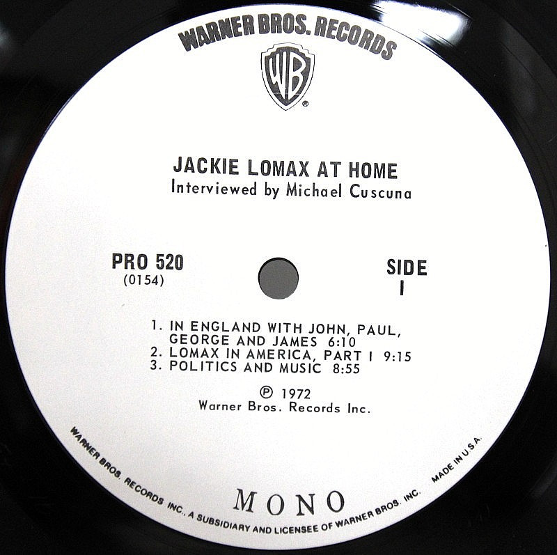 Michael Cuscuna / Jackie Lomax – “Jackie Lomax At Home” MONO 1972 – Interview LP
