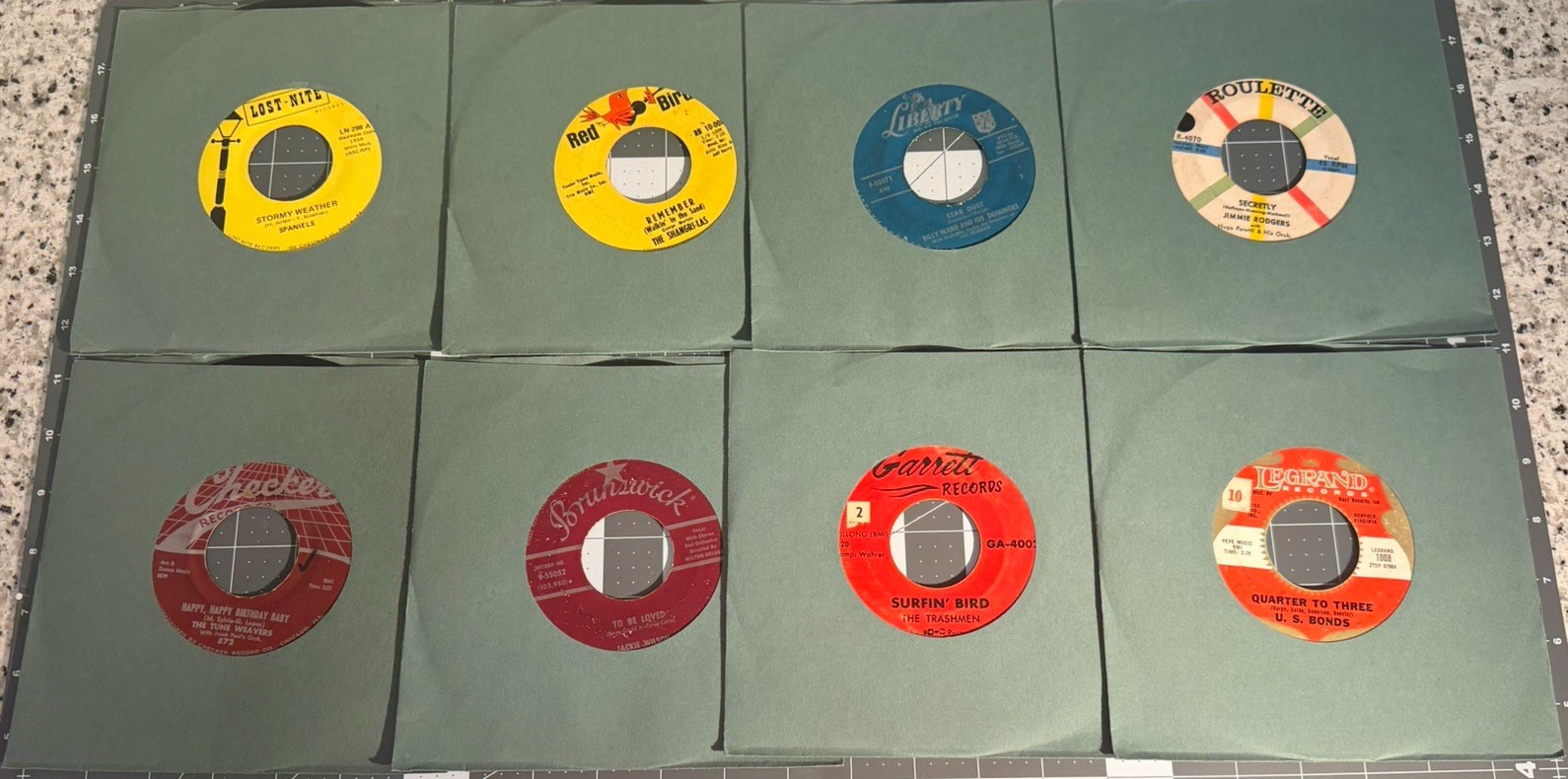 – Vinyl 45 Records Lot Of 8 50s 60s Records VG – VG+ Billy ward Tune Weavers