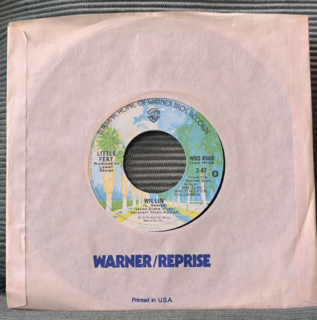 LITTLE FEAT Oh Atlanta / Willin’ 1978 Warner Bros 45RPM NM Vinyl!