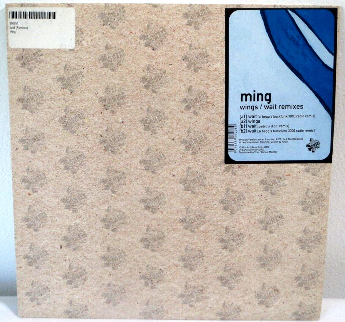 Ming – Wings / Wait Remixes – Hombré – Mex027 Vinyl 12″ 33 ⅓ RPM EP Record 2001