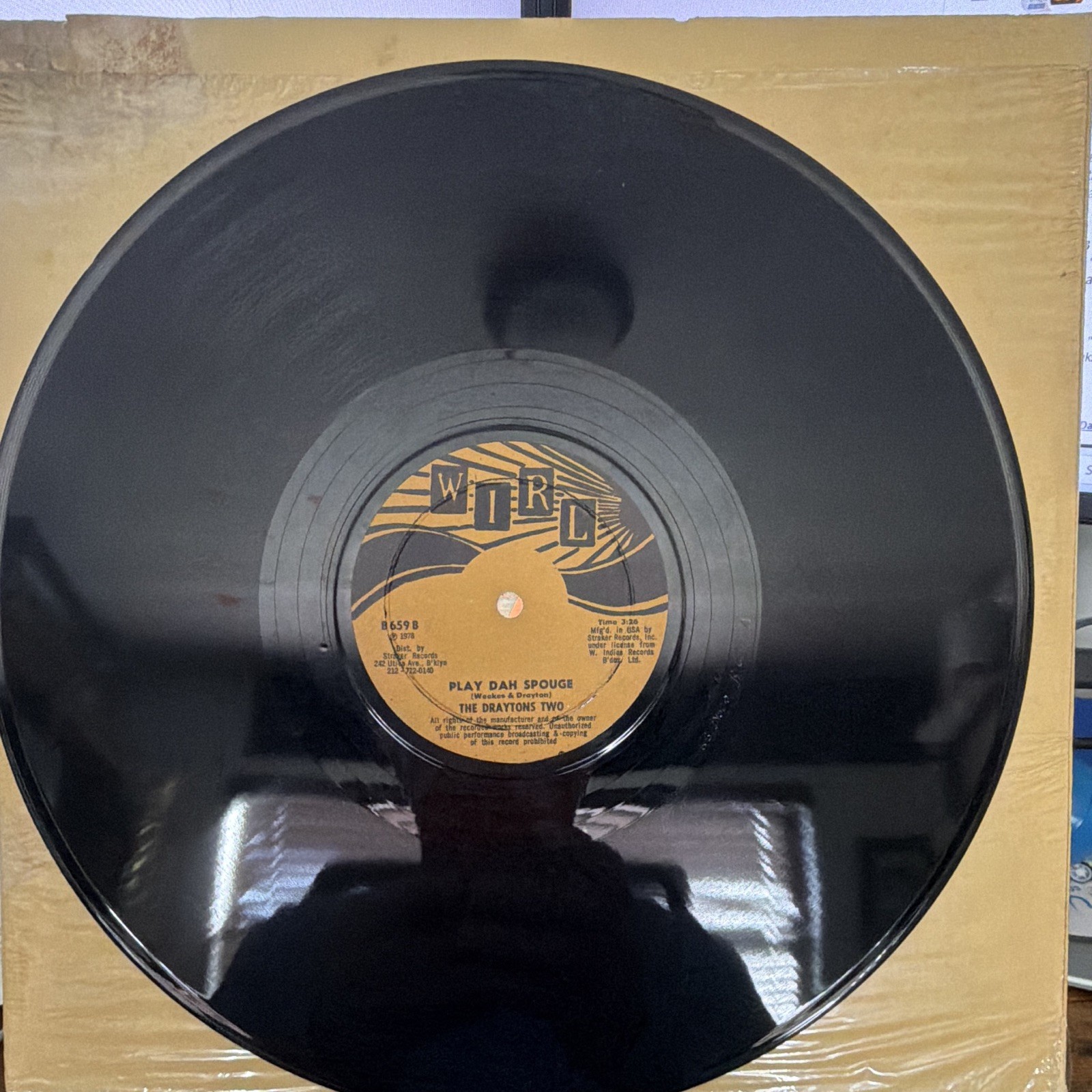 The Draytons Two “It Was Written Down / Play Dah Spouge” Vinyl Single (1978)