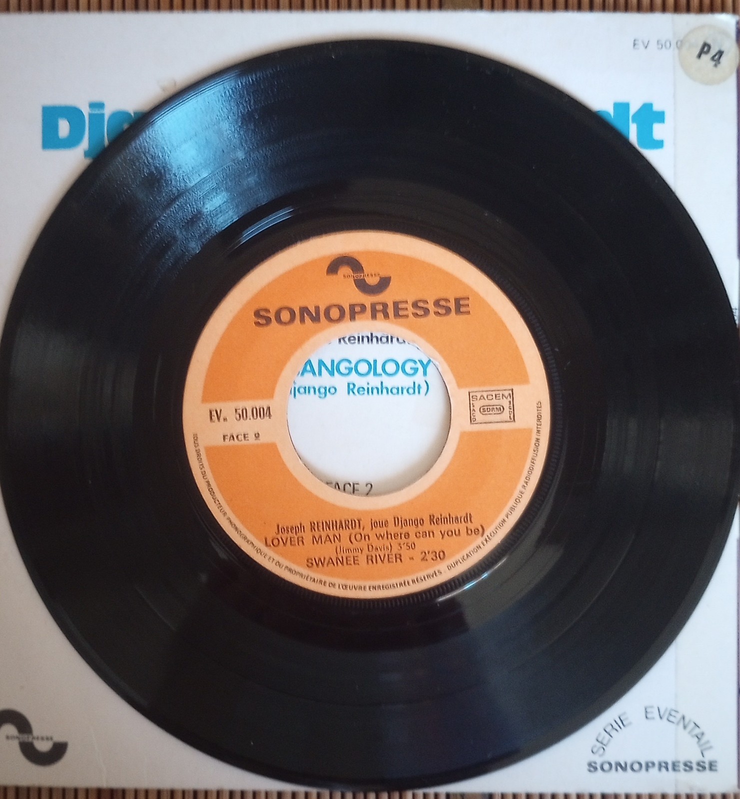 Joseph Reinhardt Jouie: Plays Django Reinhart 45 RPM – France