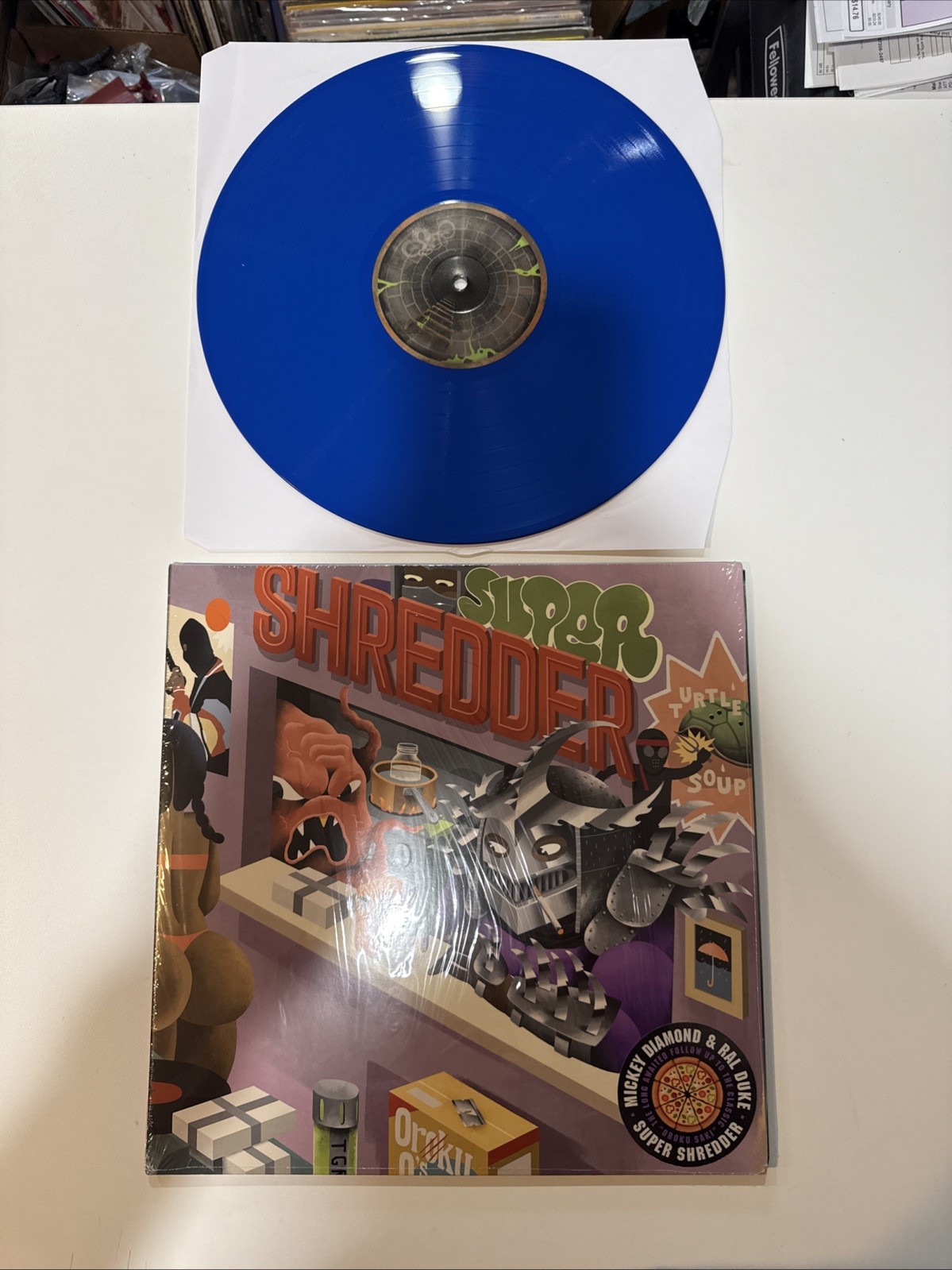 MICKEY DIAMOND Super Shredder Vinyl LP Blue 128 /300 LP Record