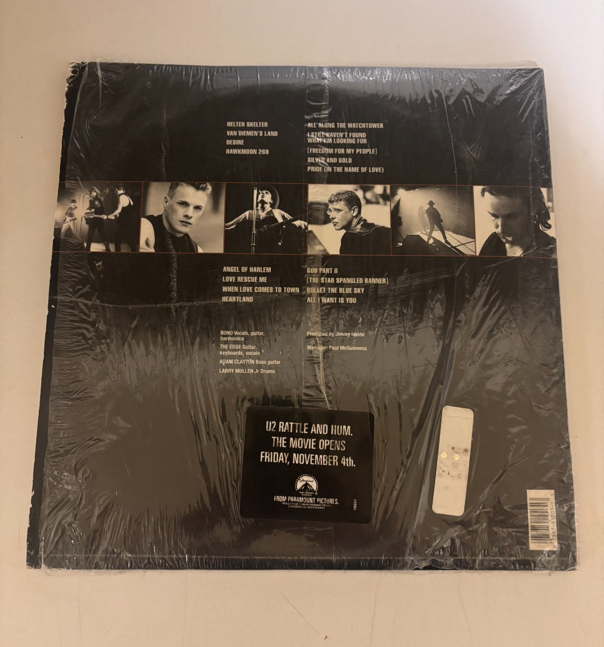 U2 – Rattle and Hum (2-LP Gatefold, 1988) SHRINKWRAP INTACT