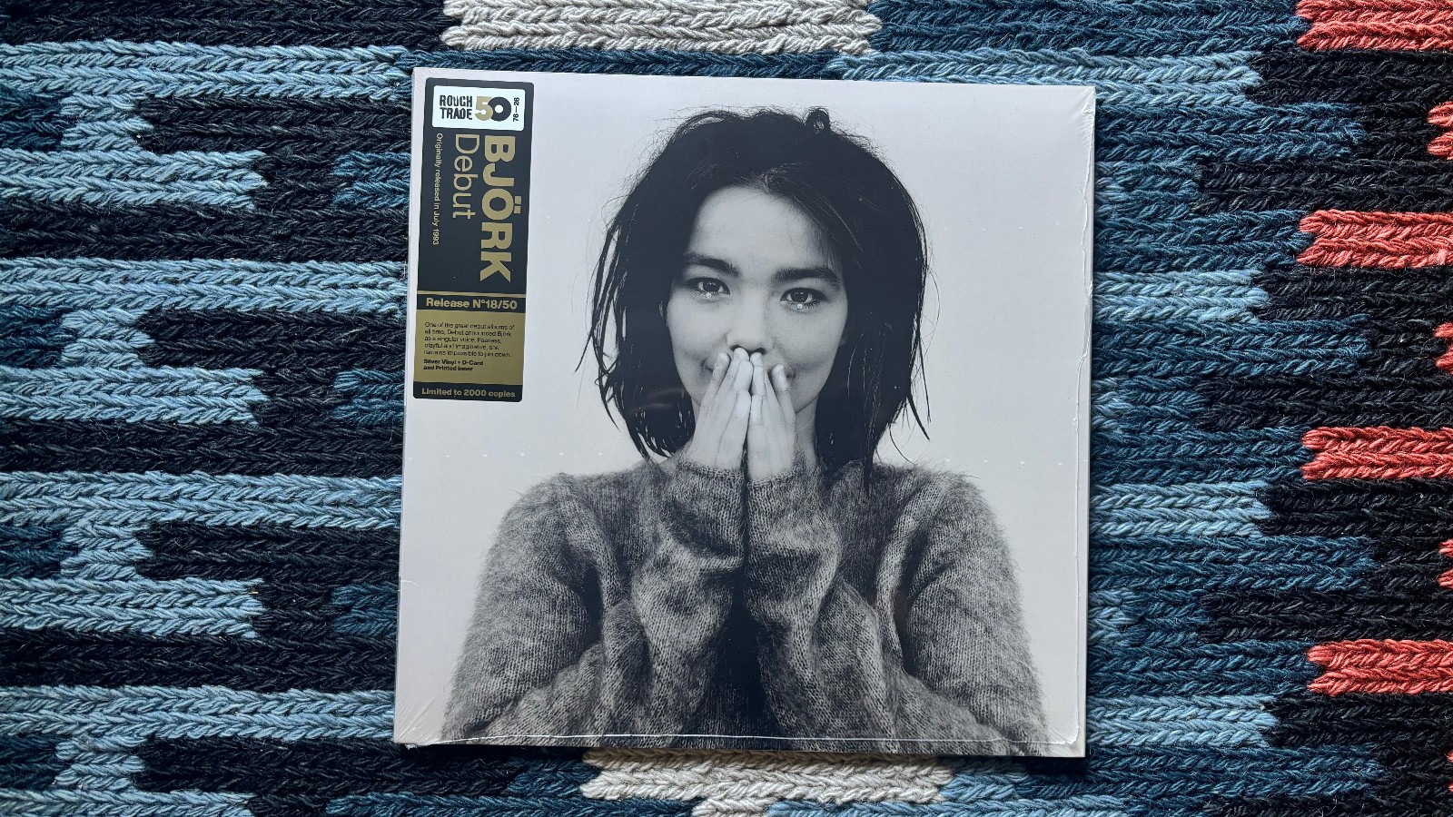 Bjork – Debut Vinyl (Rough Trade 50 Exclusive Silver LP Alternate O-Card Cover)