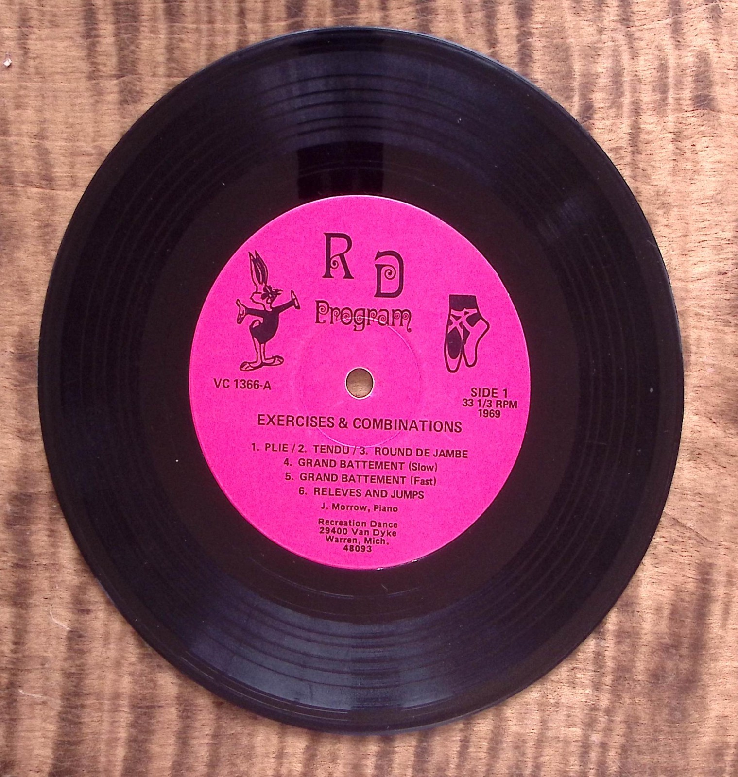 UNKNOWN ARTISTS EXERCISES & COMBINATIONS RD PROGRAM RECORDS VINYL 45 84-11