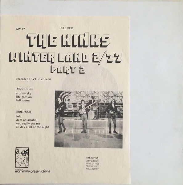 The Kinks Winter Land VG++