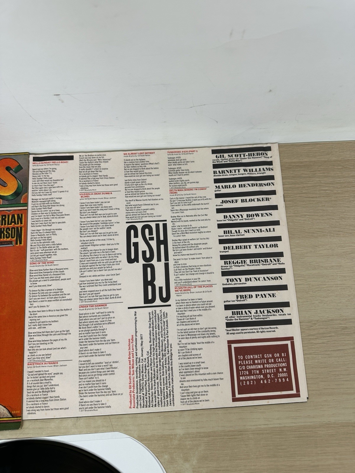 Gil Scott-Heron & Brian Jackson – Bridges – 1977 USA Vinyl LP w/ Inner – AB 4147