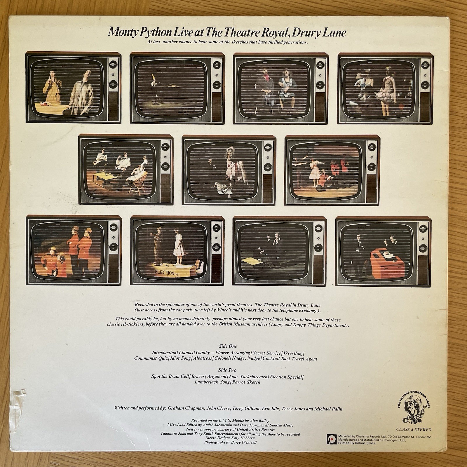 Monty Pythons Flying Circus VG Live At Drury Lane VG+ 2x vinyl Lps play tested