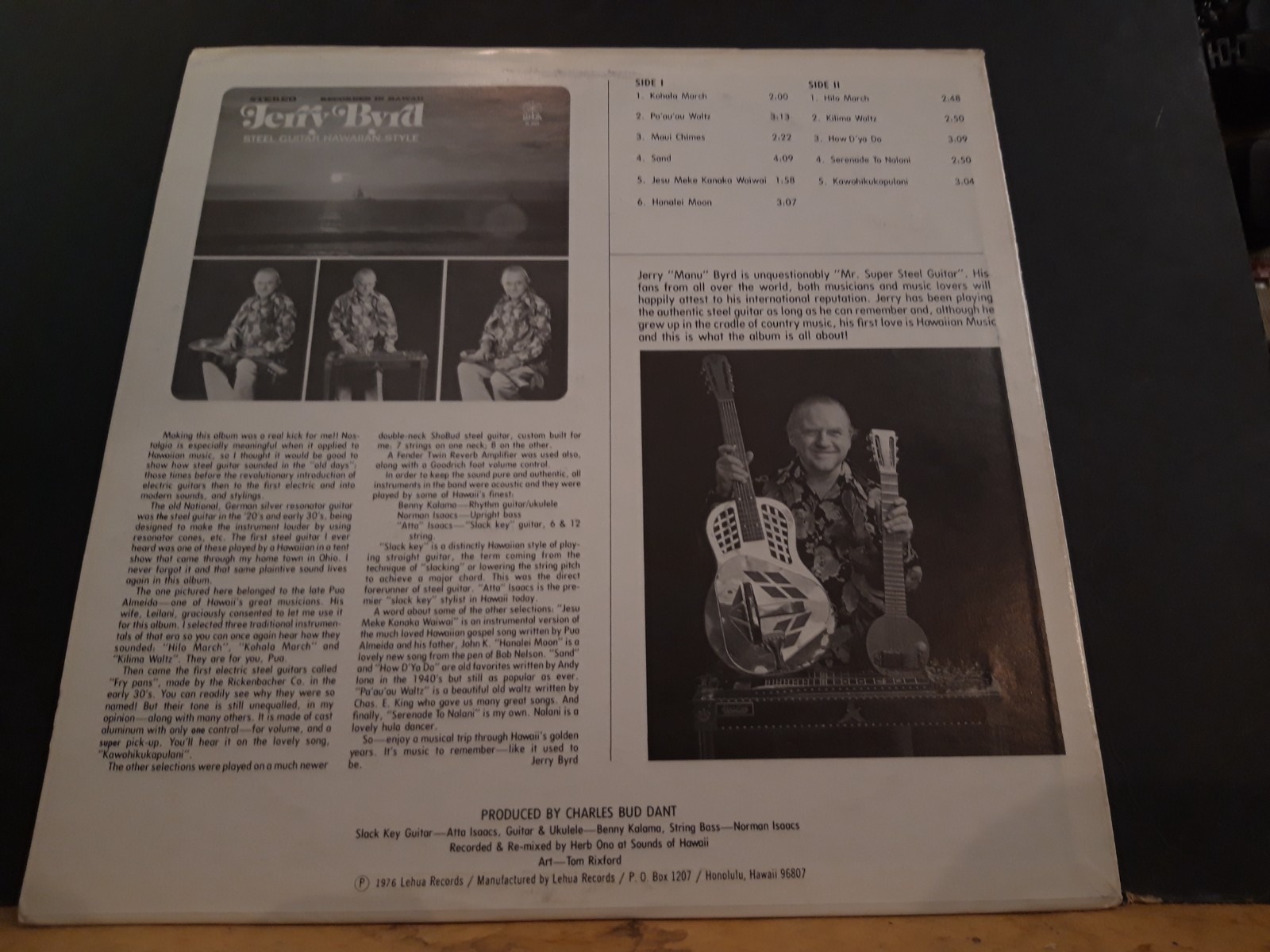 JERRY BYRD Steel Guitar Hawaiian Style LP U.S. Country Steel Guitar EX !