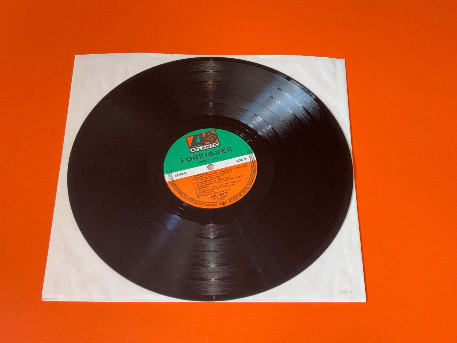 FOREIGNER – Double Vision Atlantic – ATL 50 476 VG+ VG+ REISSUE VINYL LP