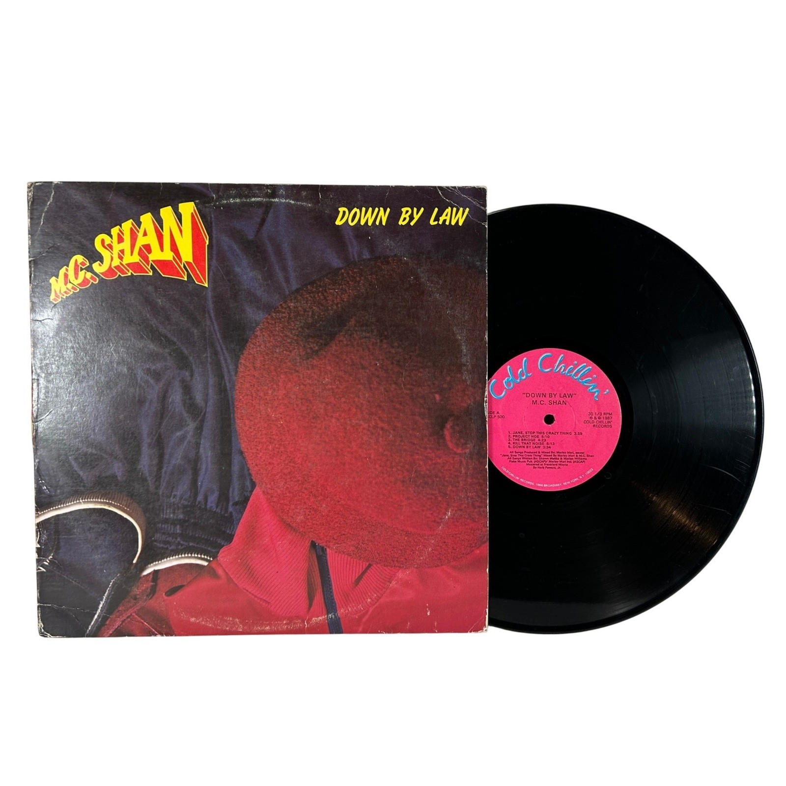 MC Shan Down By Law Vinyl LP VG 1987 Cold Chillin CCLP 500 Marley Marl Hip Hop