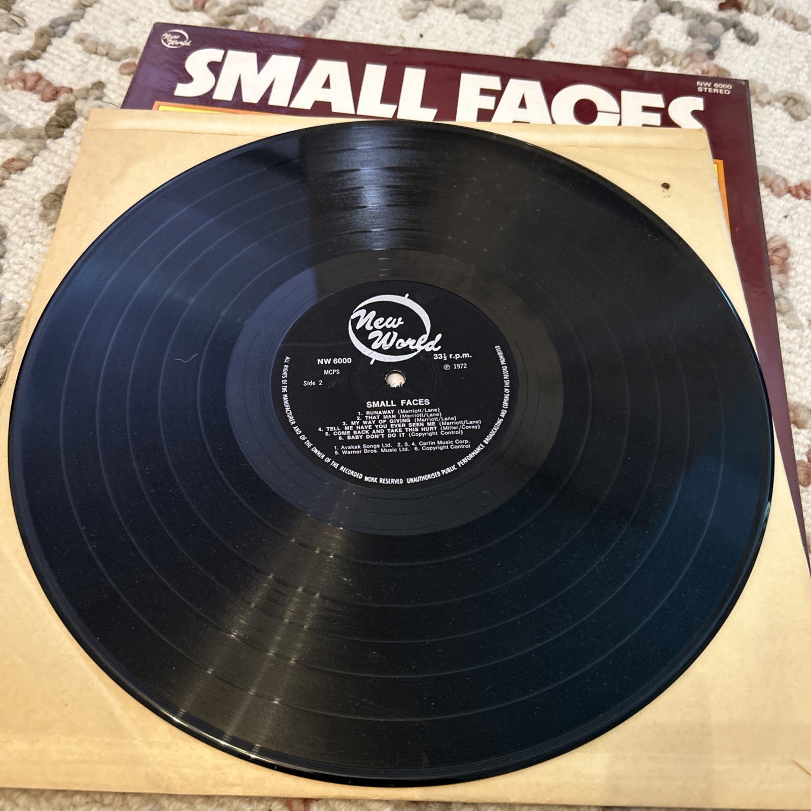 Small Faces – Small Faces – 1972 – New World Records Album- NW 6000