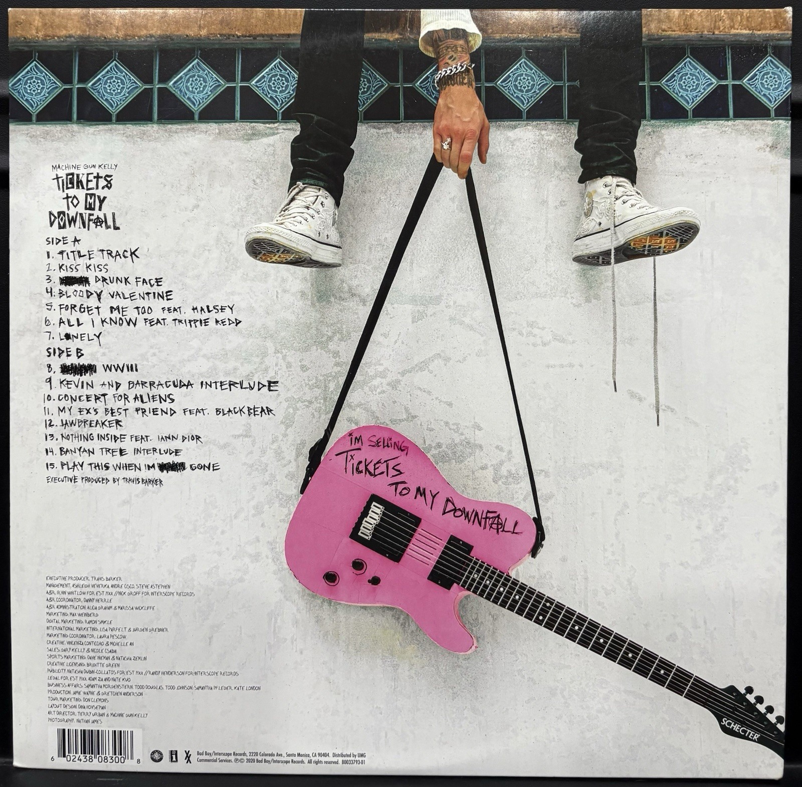 WOW! NM Pink Vinyl🔥Machine Gun Kelly Tickets To My Downfal LP⭐️2021 US Press