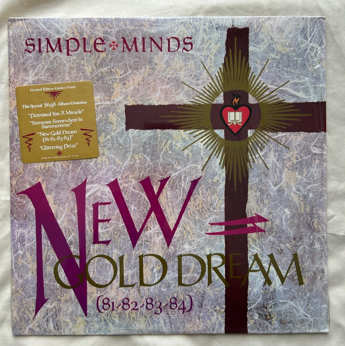 SIMPLE MINDS ~1983 New Gold Dream LP Ltd Ed Gold Purple Marble Colored NM/NM-!