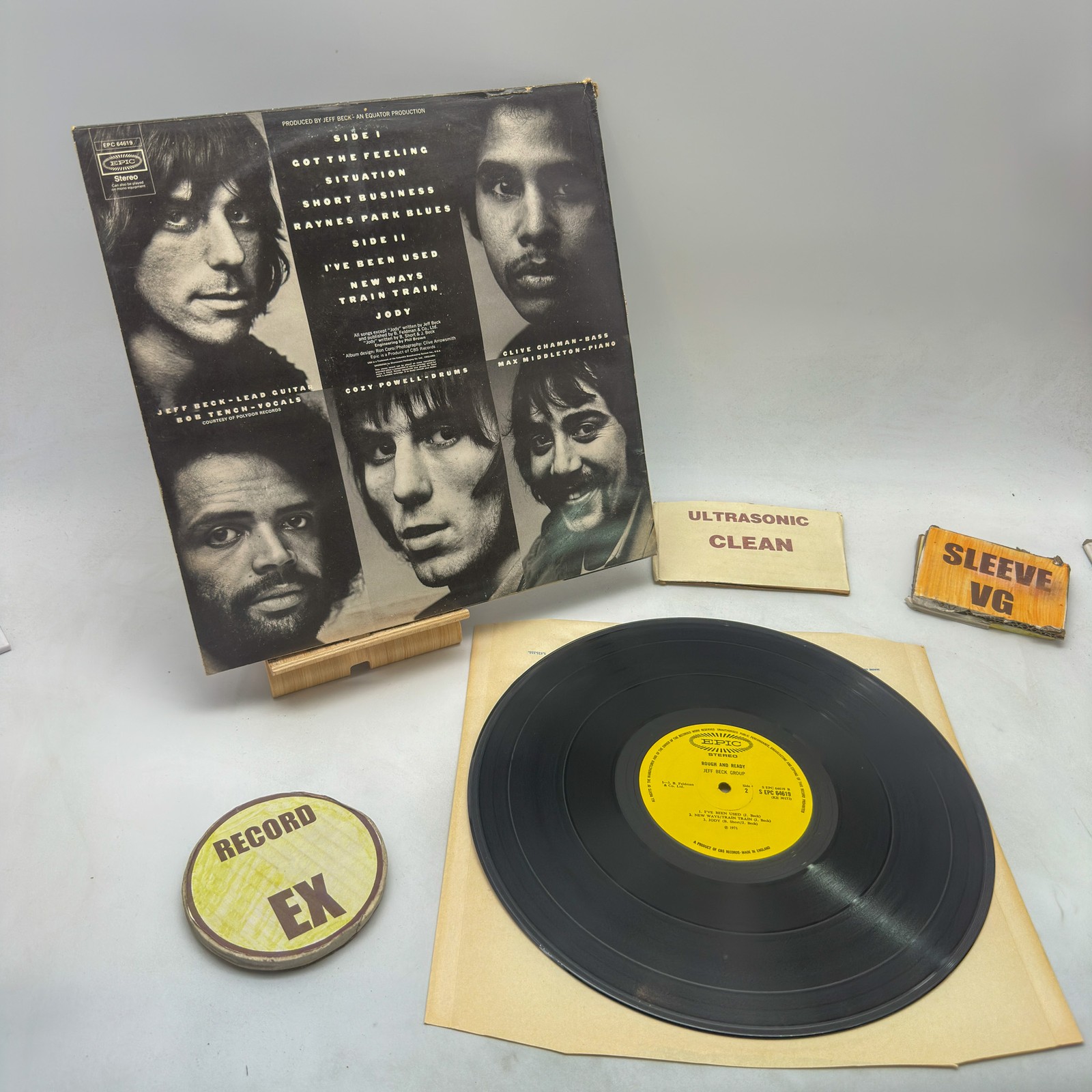 Jeff Beck Group – Rough And Ready EX/VG 1971 Ultrasonic Clean Vinyl