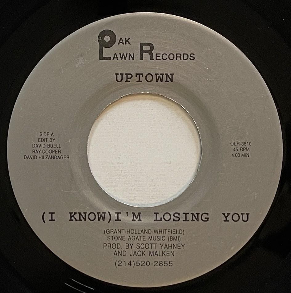 Uptown (I Know) I’m Losing You 45 rpm EX+ Oak Lawn Records Hi-NRG (1986)