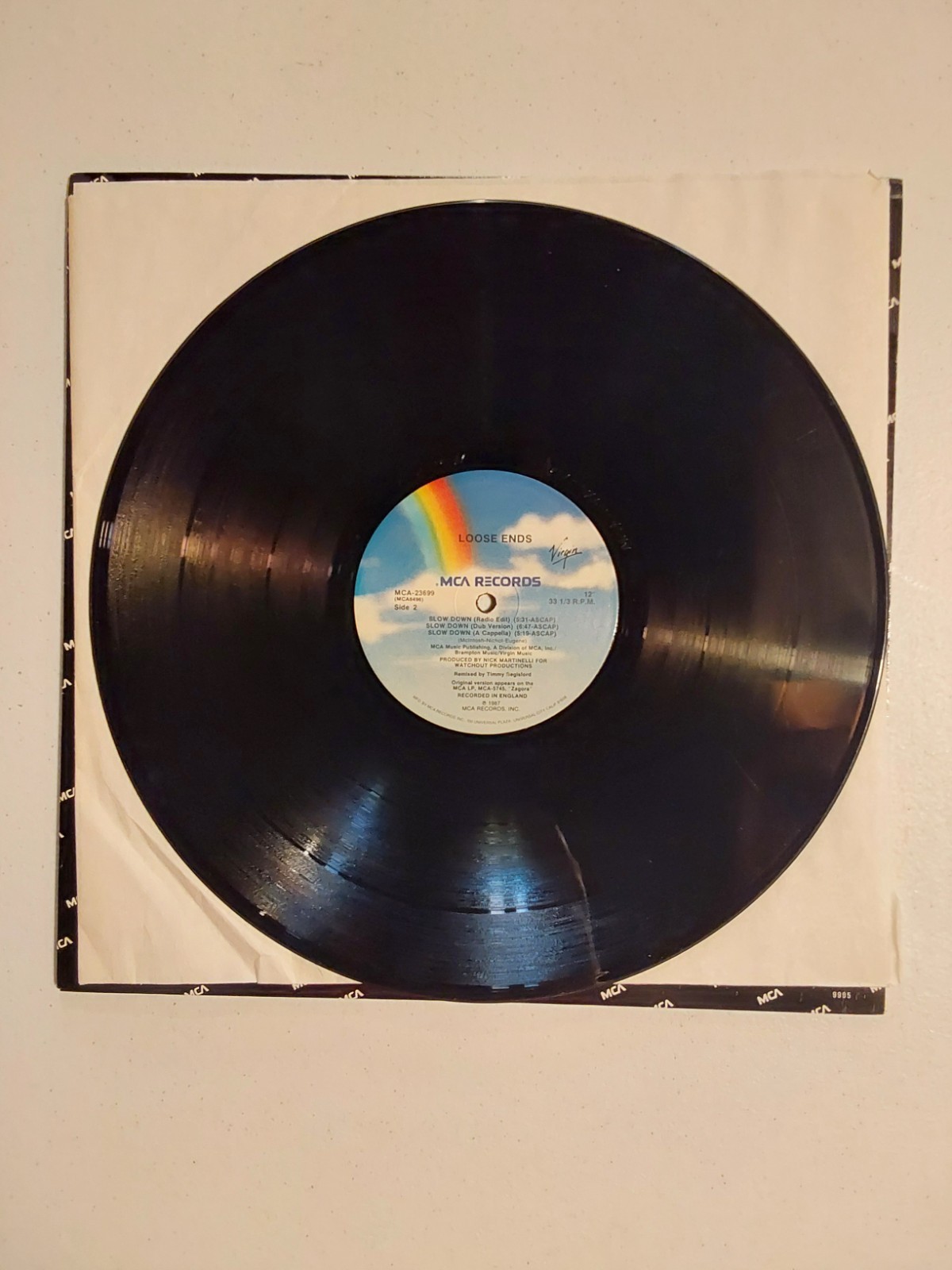 Loose Ends – Slow Down 12 Inch Black Vinyl 1986 MCA Records