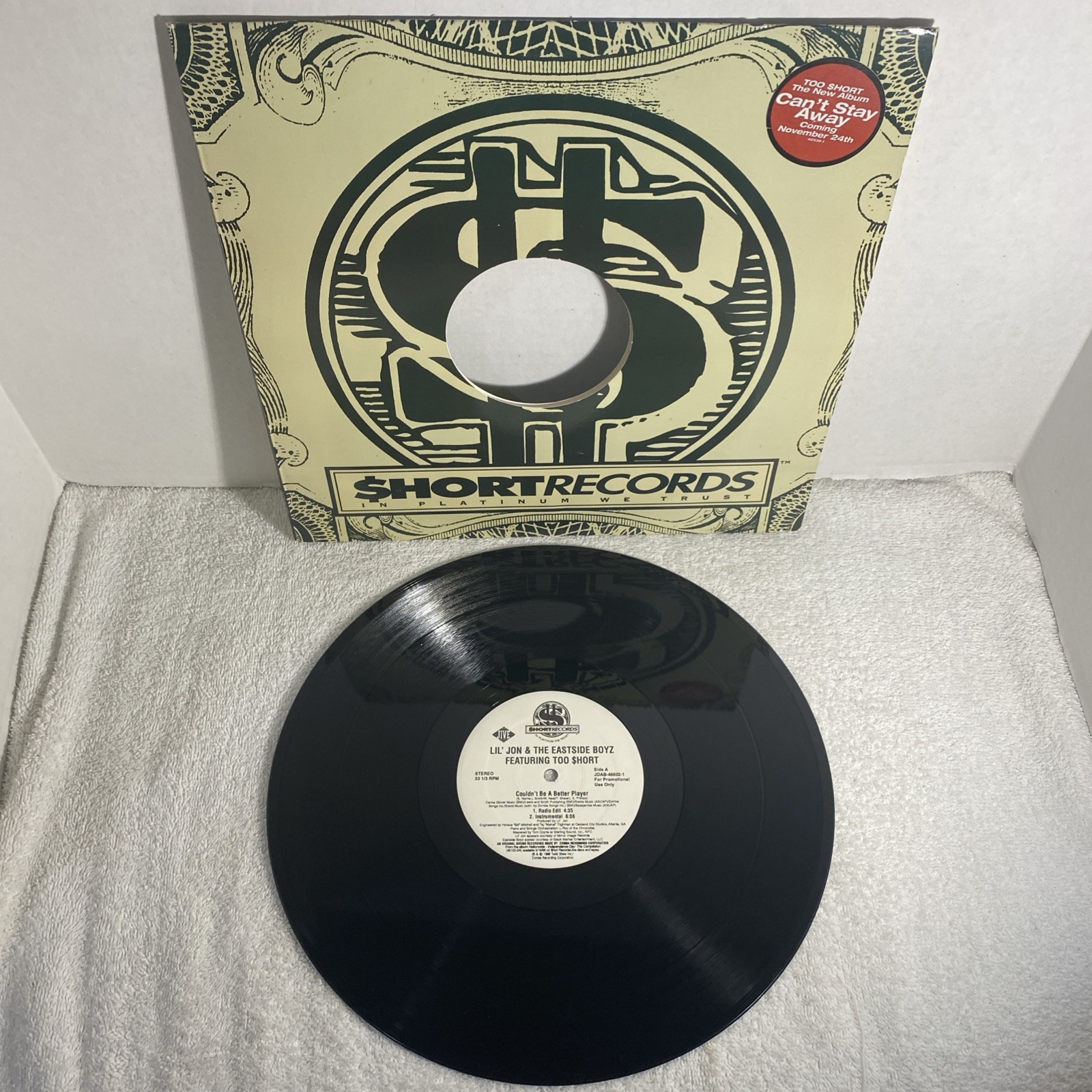 Lil Jon And The Eastside Boyz – Couldn’t Be A Better Player Record 12″ VG+ Promo