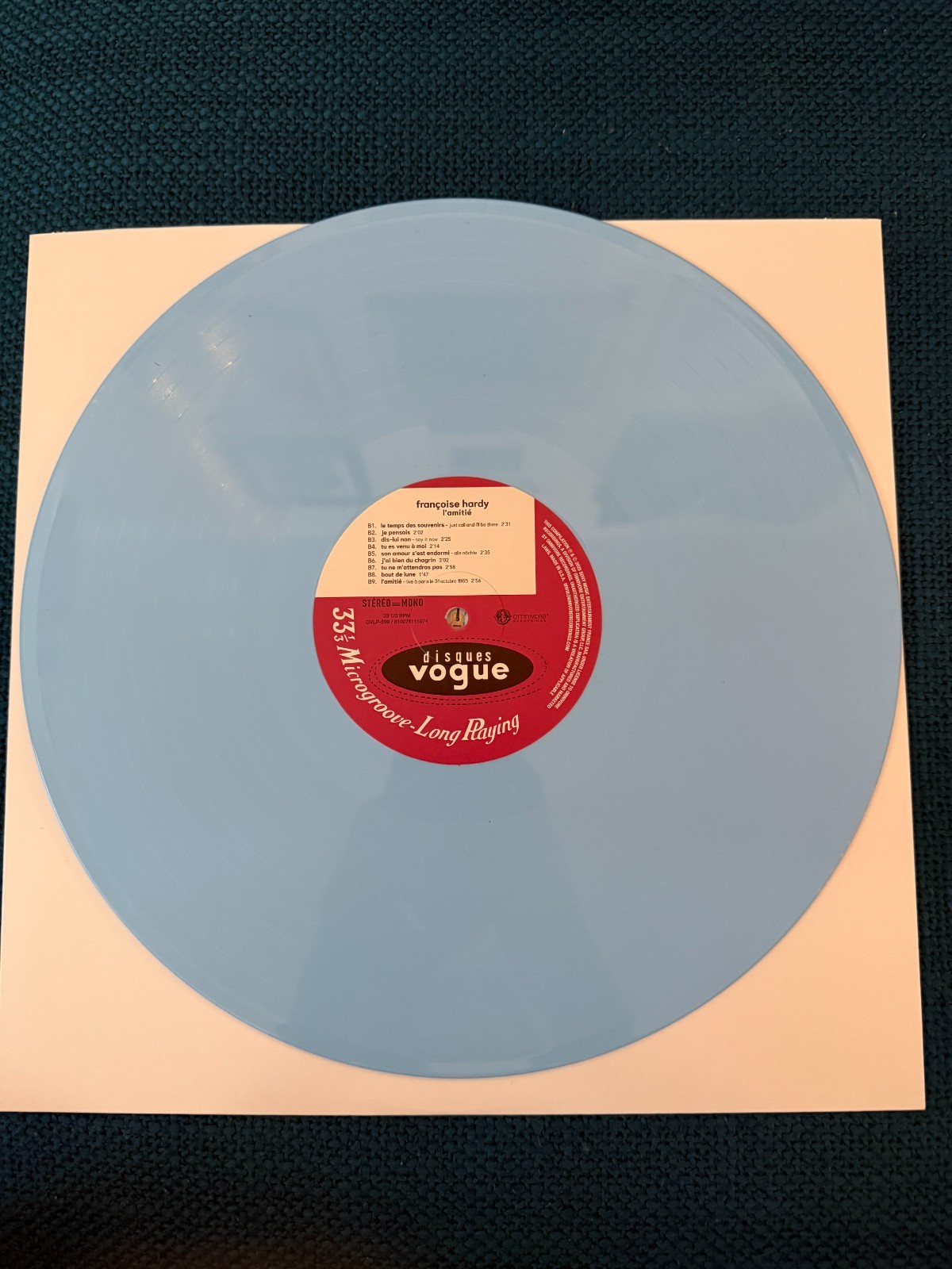 Francoise Hardy – L’amitie [Vinyl LP] Blue Colored Vinyl bonus tracks NM / NM