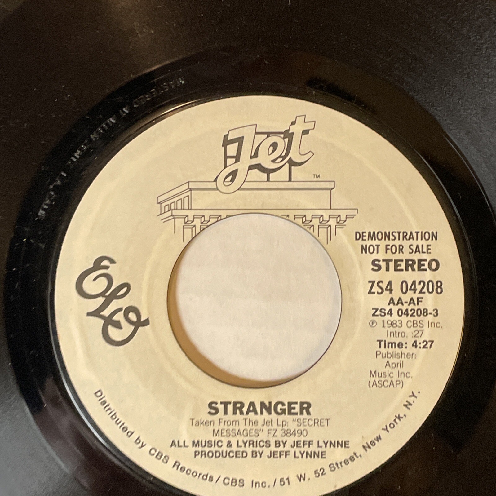 Electric Light Orchestra ELO – Stranger Jet Records Promo Jeff Lynne 1983 04208
