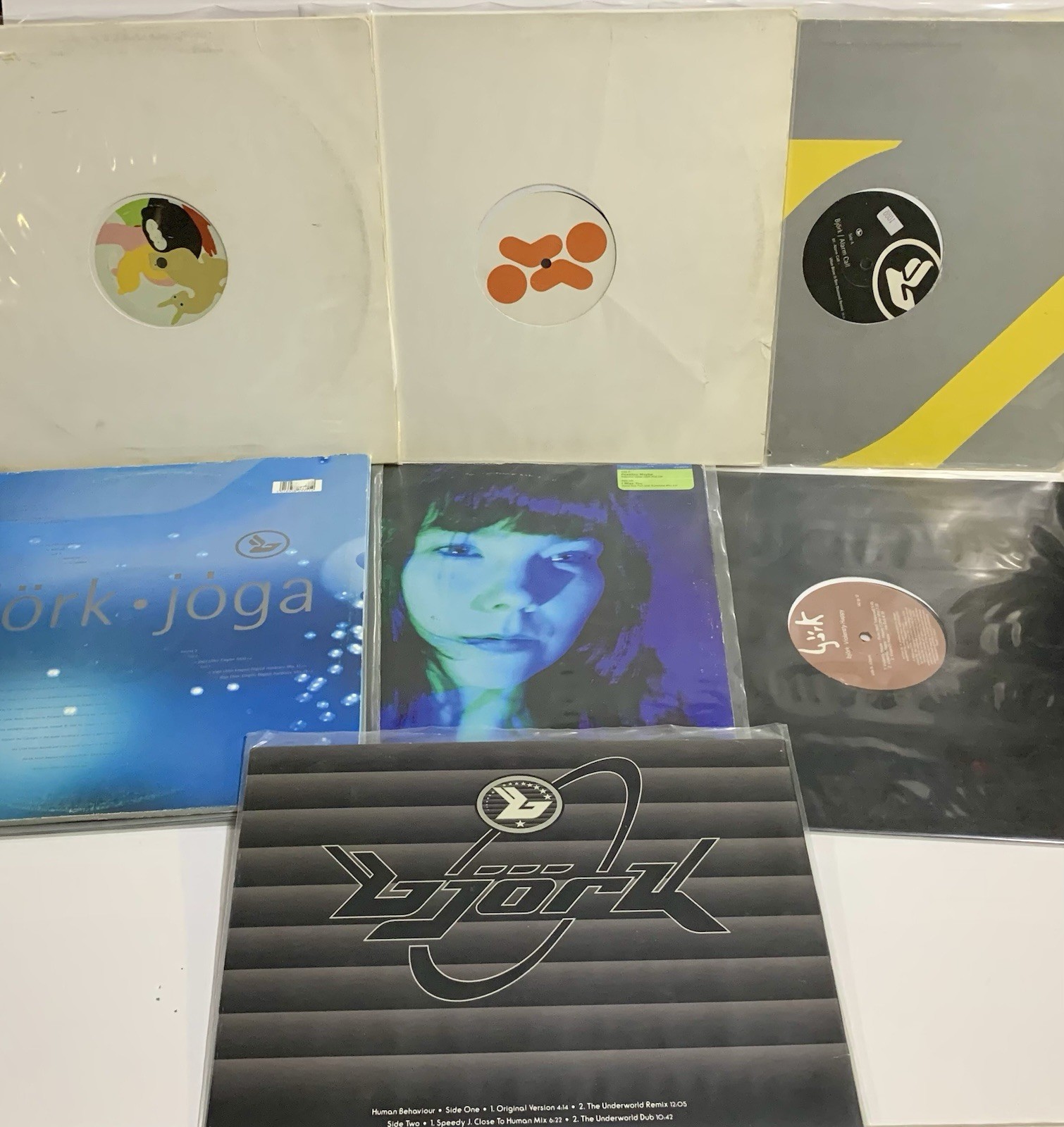 Lot Of 7 Bjork Official 12” Vinyl Releases 1993-2002 One Little Indian Elektra