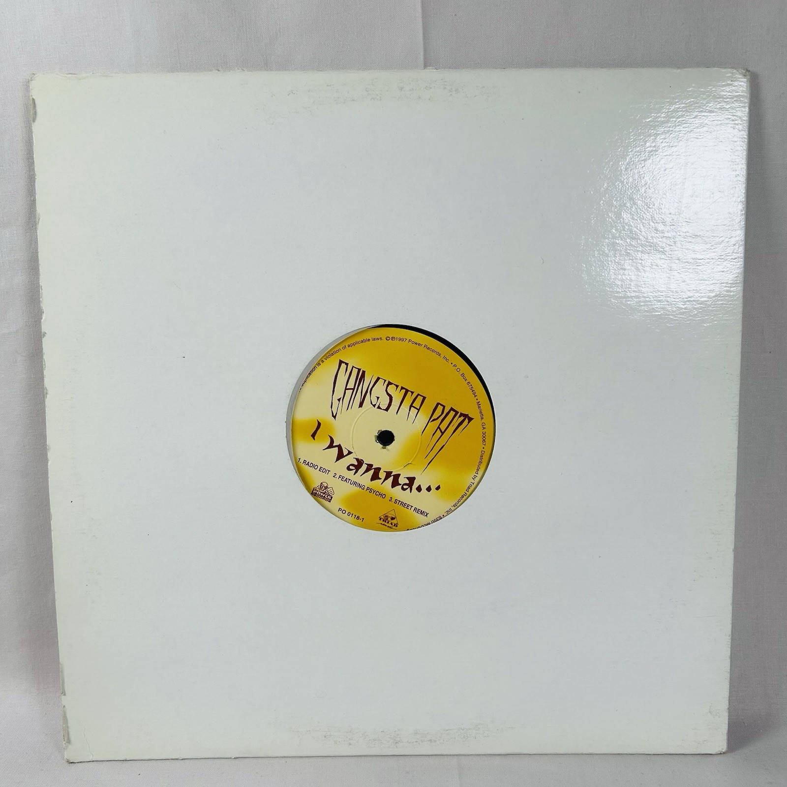 GANGSTA PAT I Wanna 1997 Vinyl LP Radio Psycho Street Remix RARE Promo VIDEO