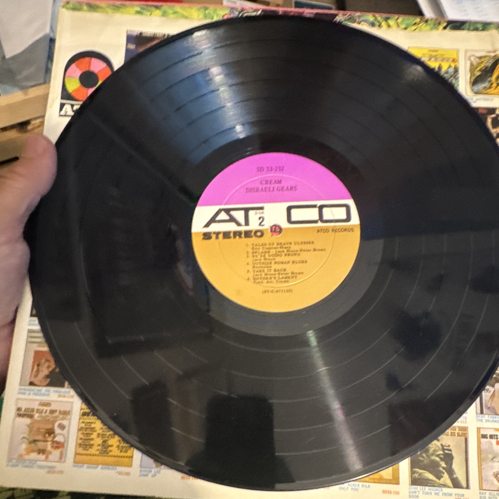 Cream Disraeli Gears 12″ Vinyl LP Stereo ATCO SD 33-232 Rock Black