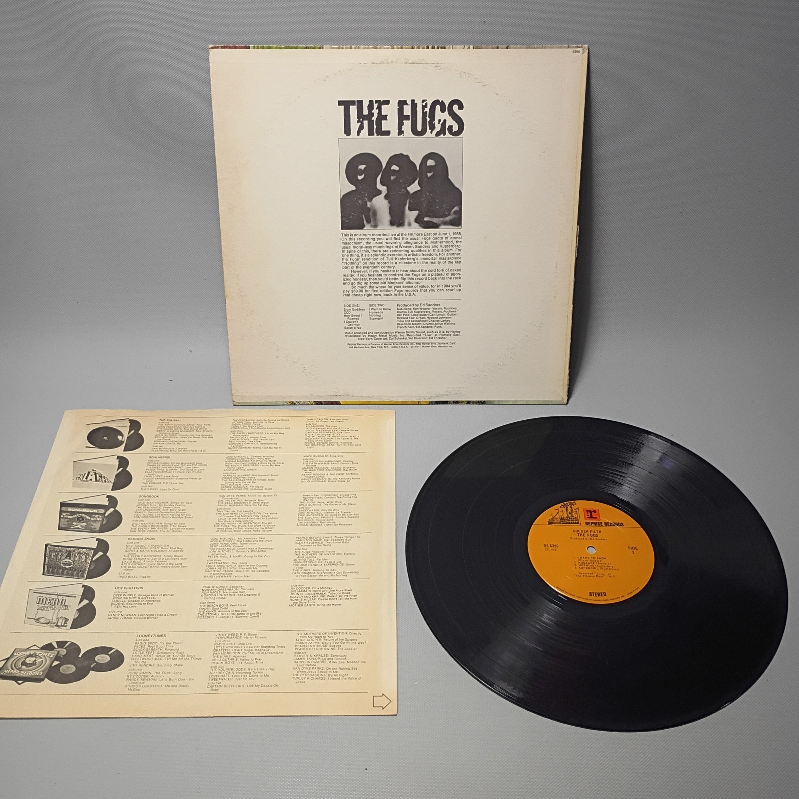 The Fugs Golden Filth Alive at the Fillmore East Vintage Vinyl 1970 LP Record