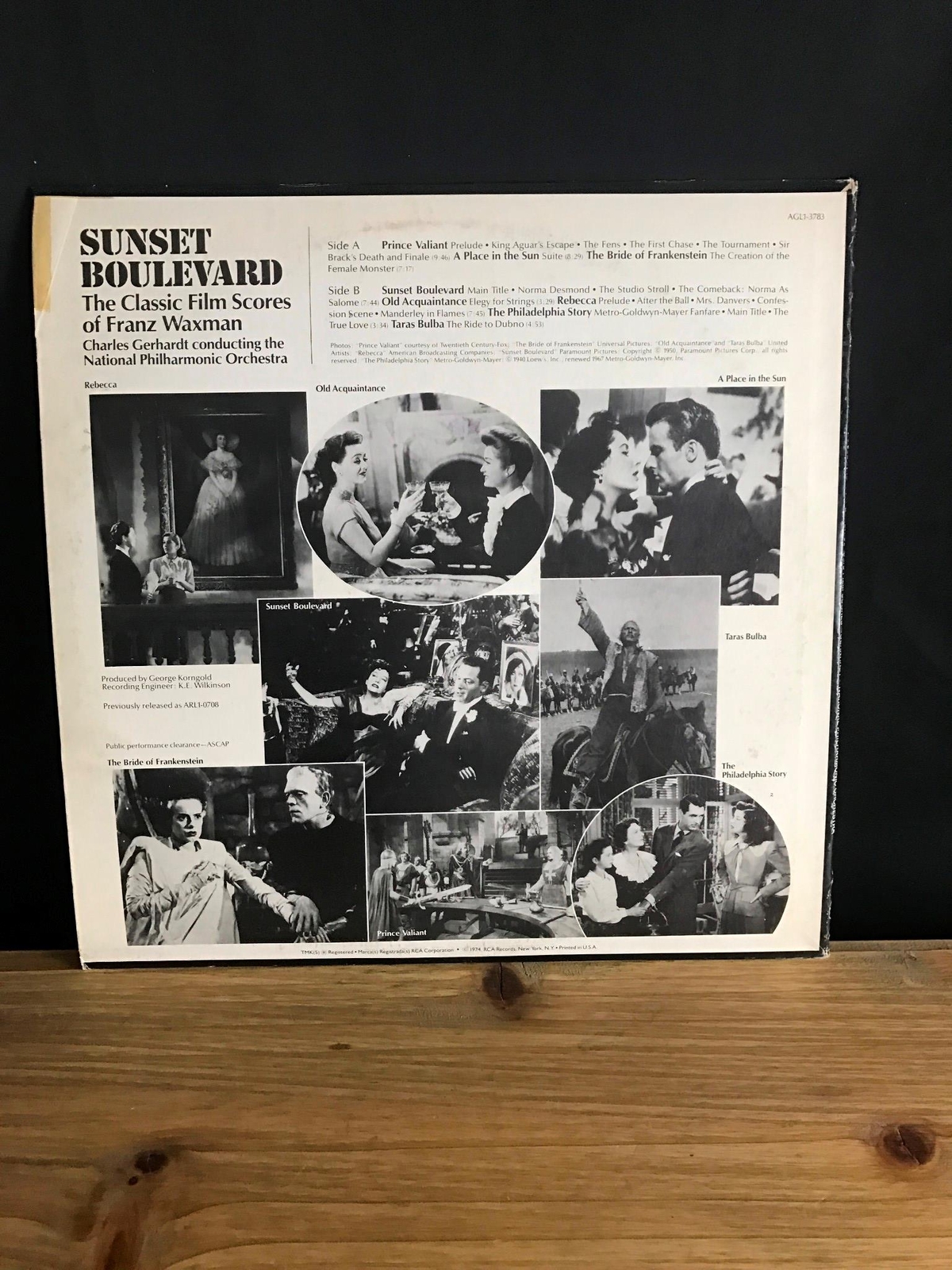 VINTAGE 1978 SUNSET BOULEVARD+CLASSIC FILM SCORES FRANZ WAXMAN MOVIE Soundtrack
